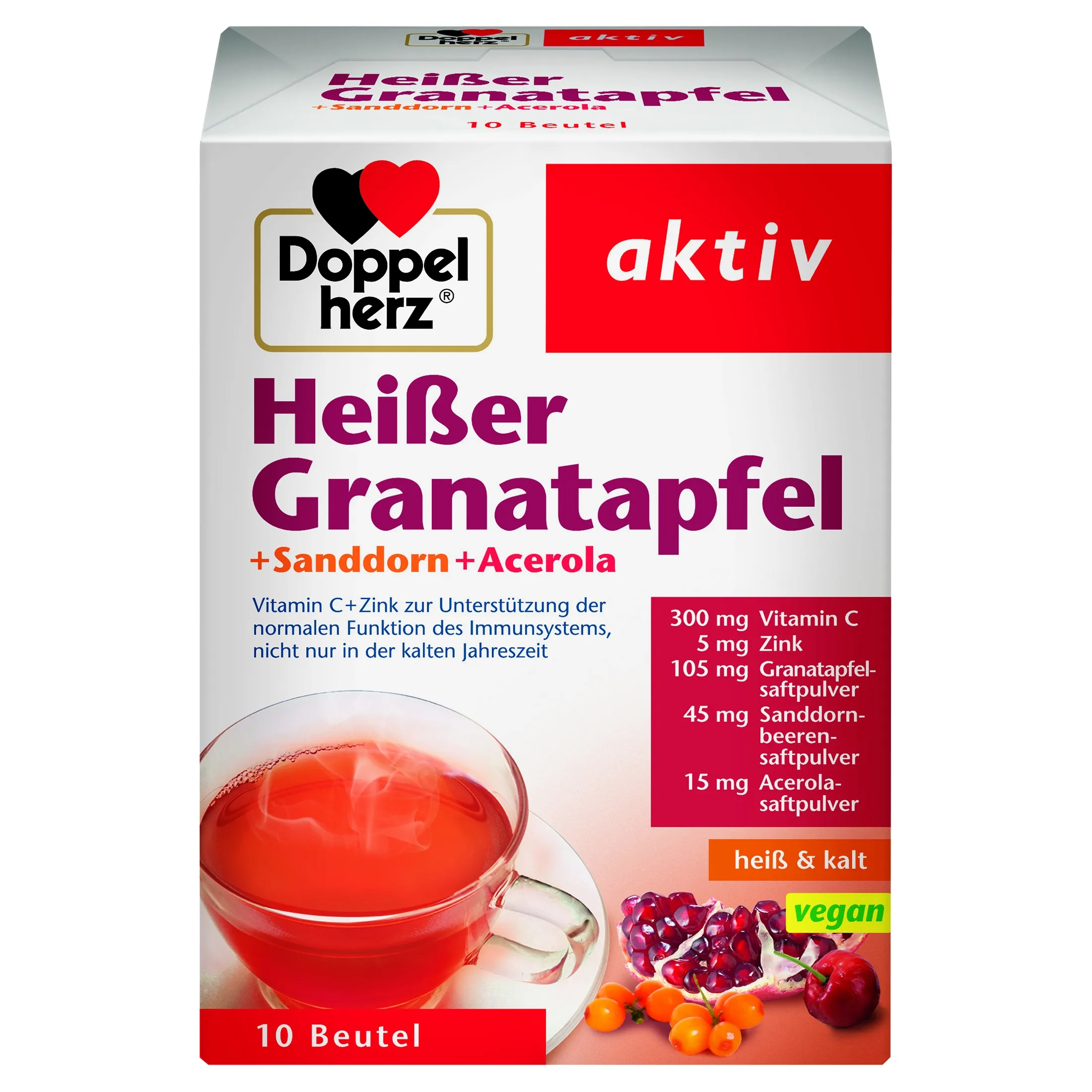 DOPPELHERZ AKTIV KUUM JOOK GRANAATÕUN+ASTELPAJU+ACEROLA N10 - Tootepilt 