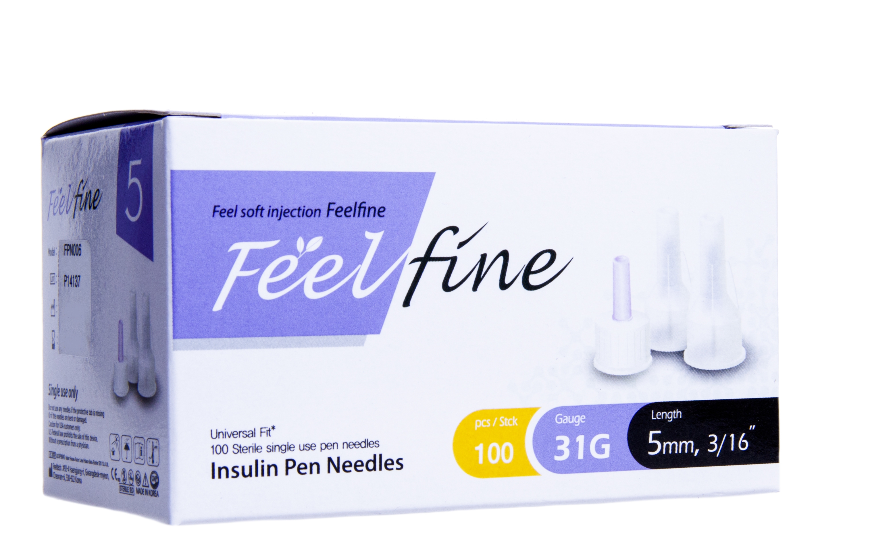 INSULIININÕELAD SMS FEELFINE 31G 5MM N100 - Tootepilt 