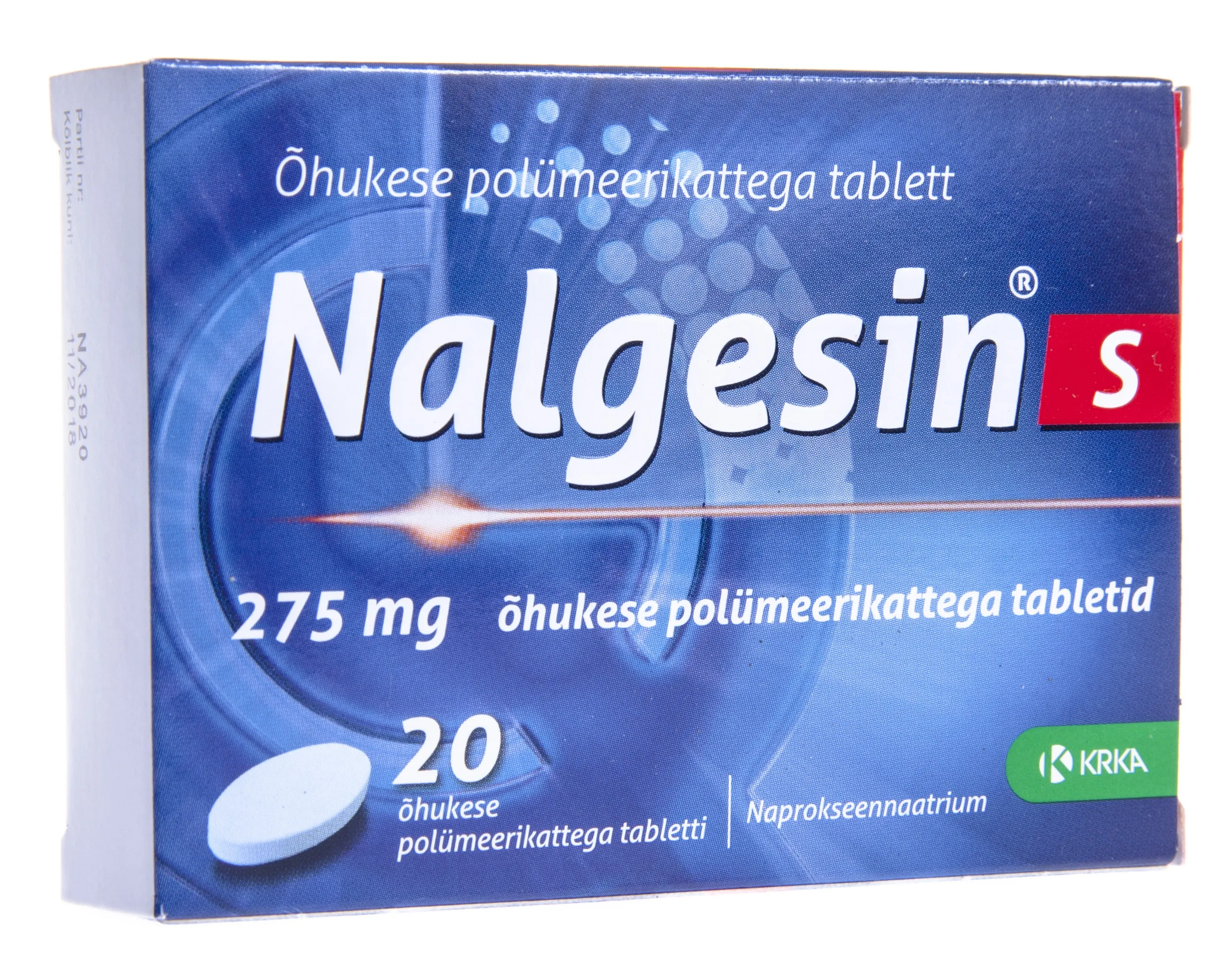 NALGESIN S TBL 275MG N20 - Tootepilt 