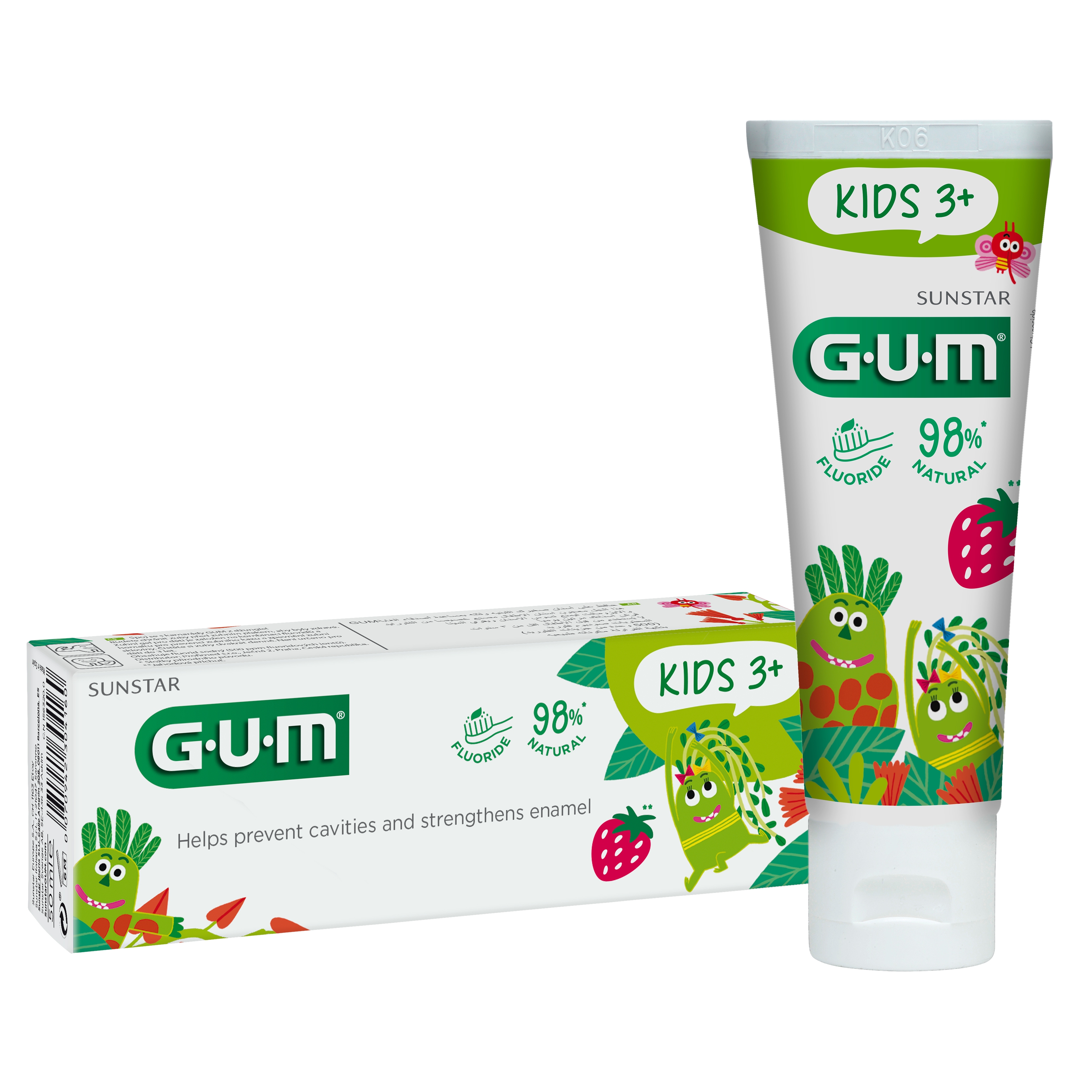 GUM HAMBAPASTA KIDS LASTELE 3+  MAASIKAMAITSELINE 50ML - Tootepilt 