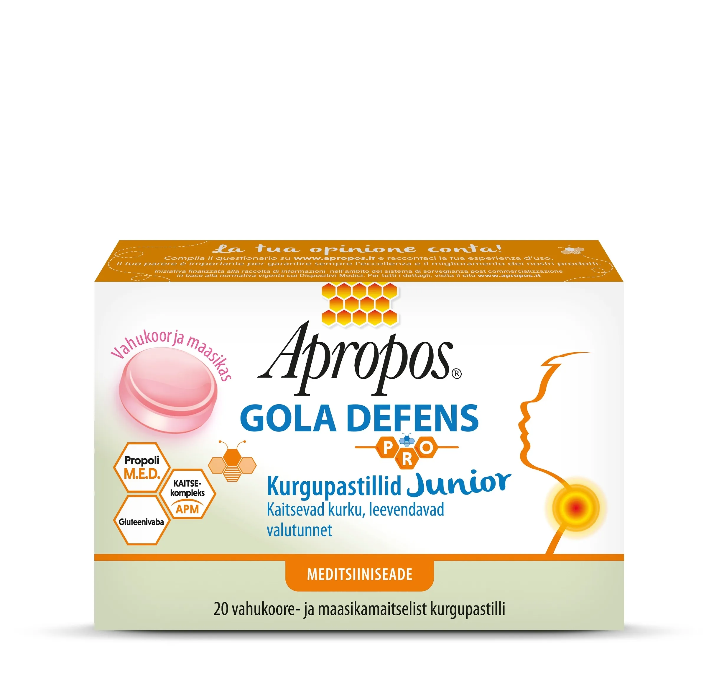 APROPOS GOLA DEFENS PASTILLID MAASIKAS LASTELE N20 - Tootepilt 