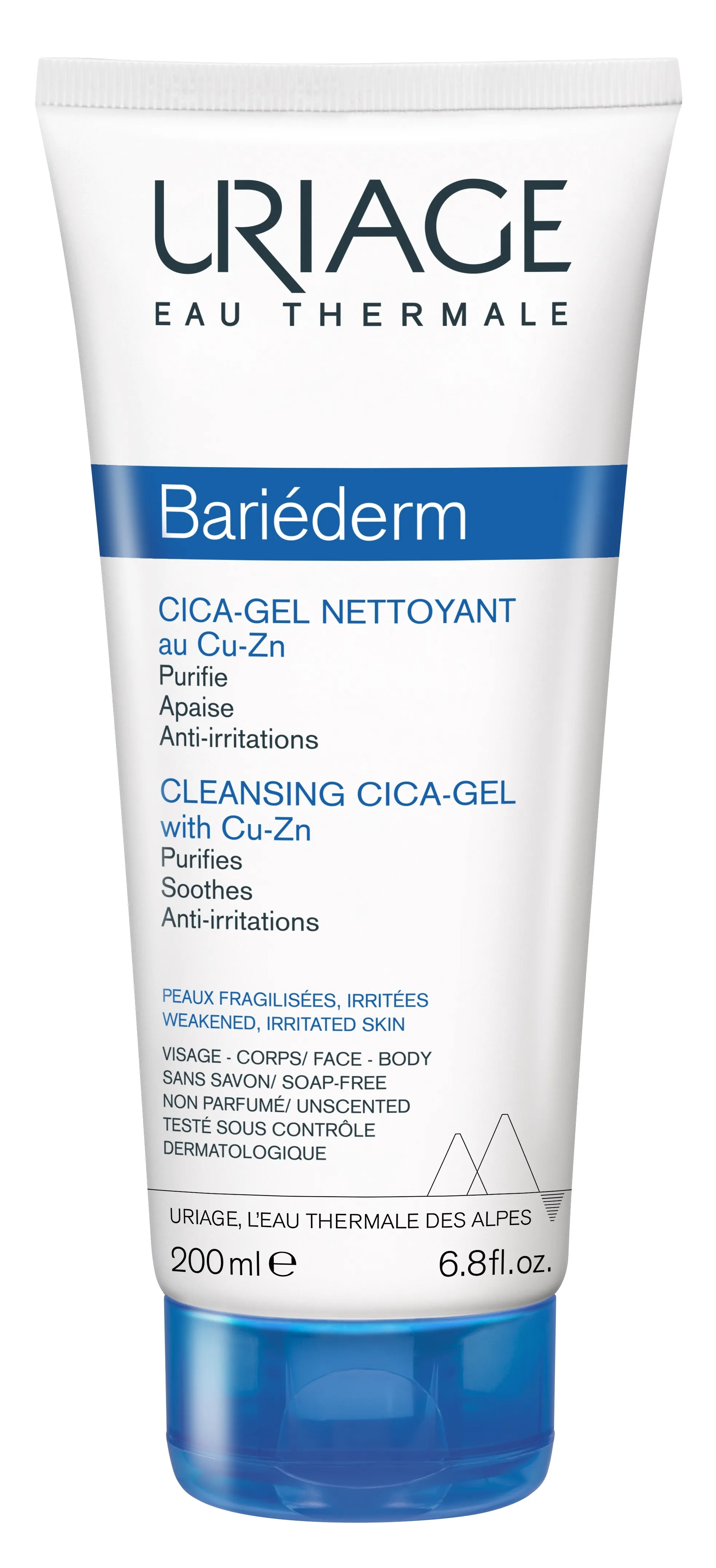 URIAGE BARIEDERM CICA PESUGEEL NÄOLE JA KEHALE TAASTAV 200ML - Tootepilt 