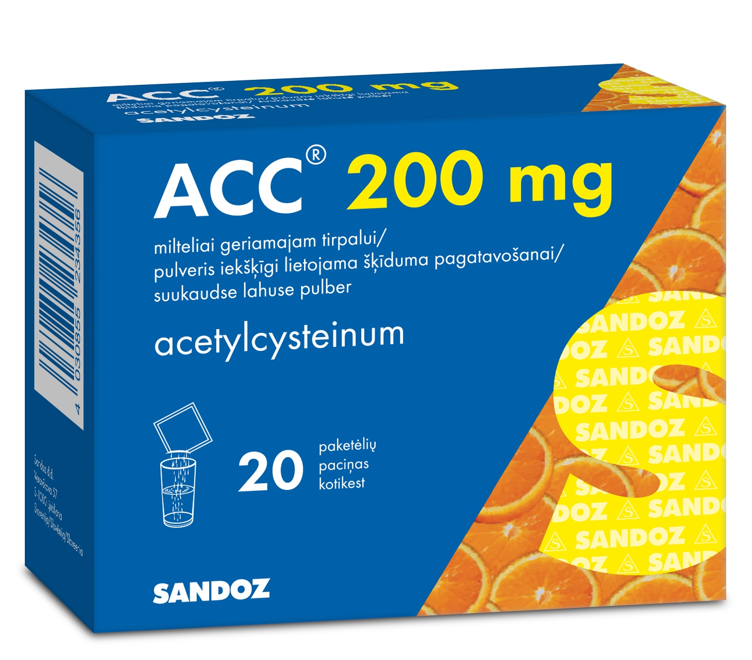 ACC 200MG SUUKAUDSE LAHUSE PULBER 200MG N20 - Tootepilt 