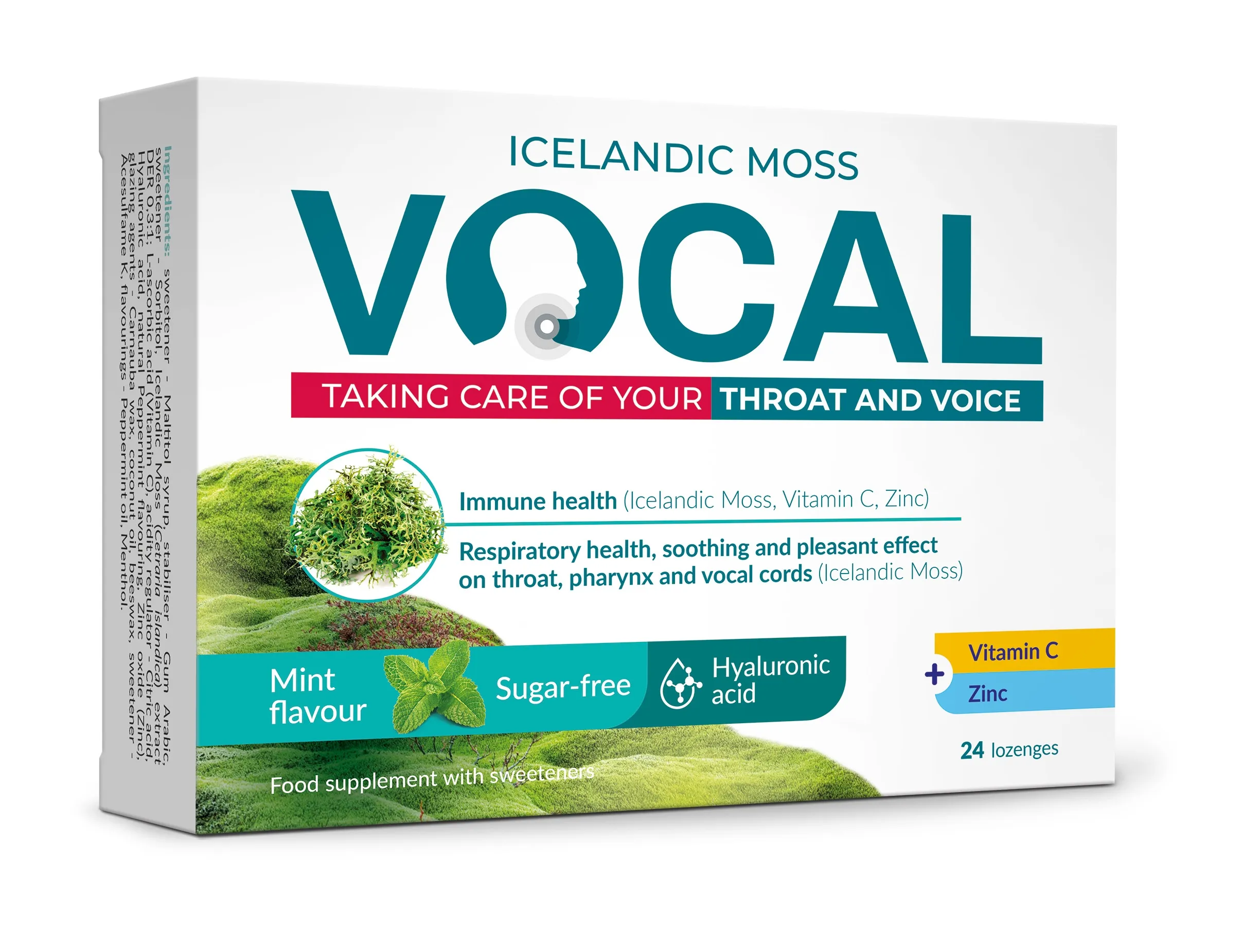 VOCAL MINT IMEMISTABLETID HÜALUROONHAPPEGA N24 - Tootepilt 
