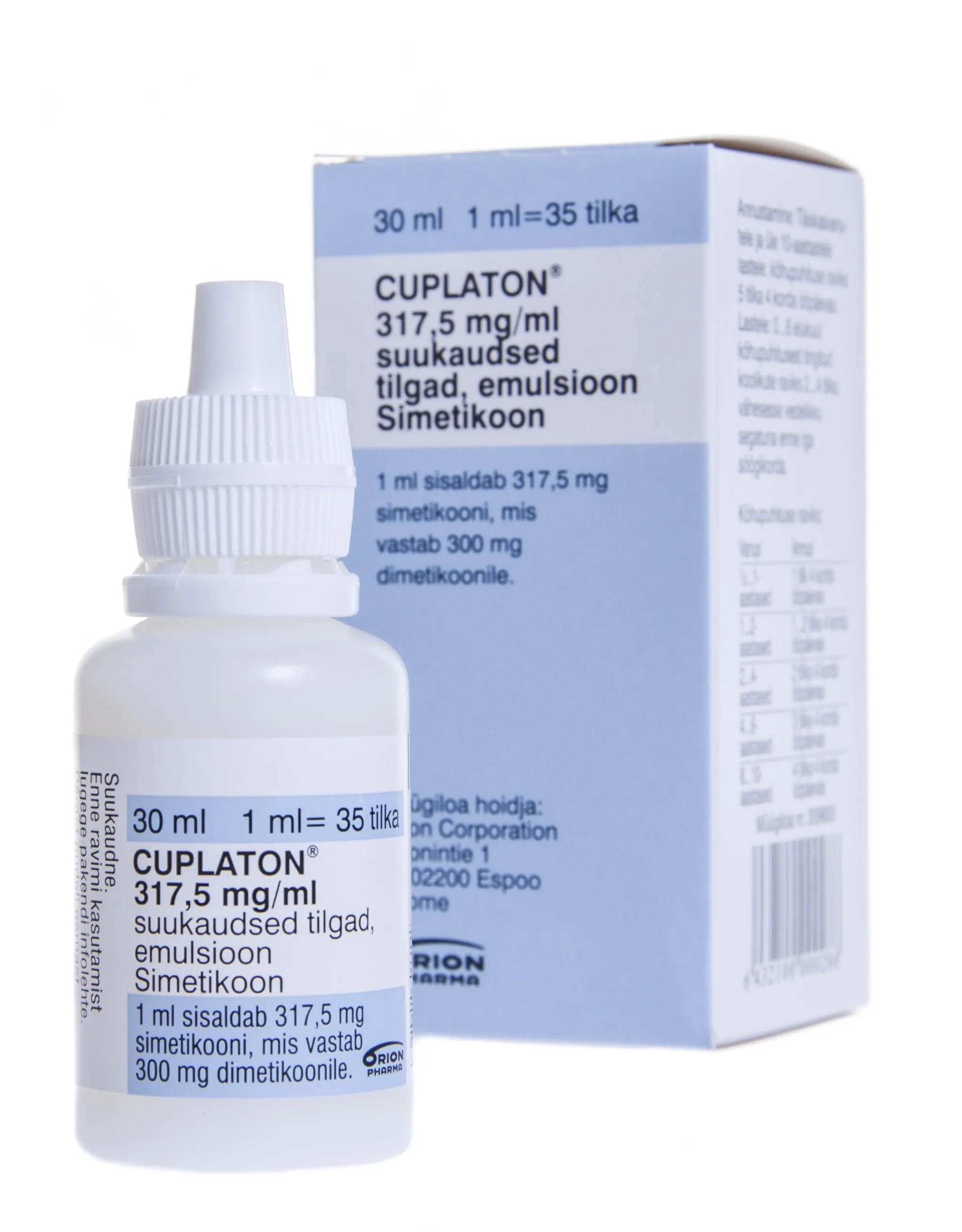 CUPLATON SUUKAUDSED TILGAD, EMULS 317,5MG/ML 30ML - Tootepilt 