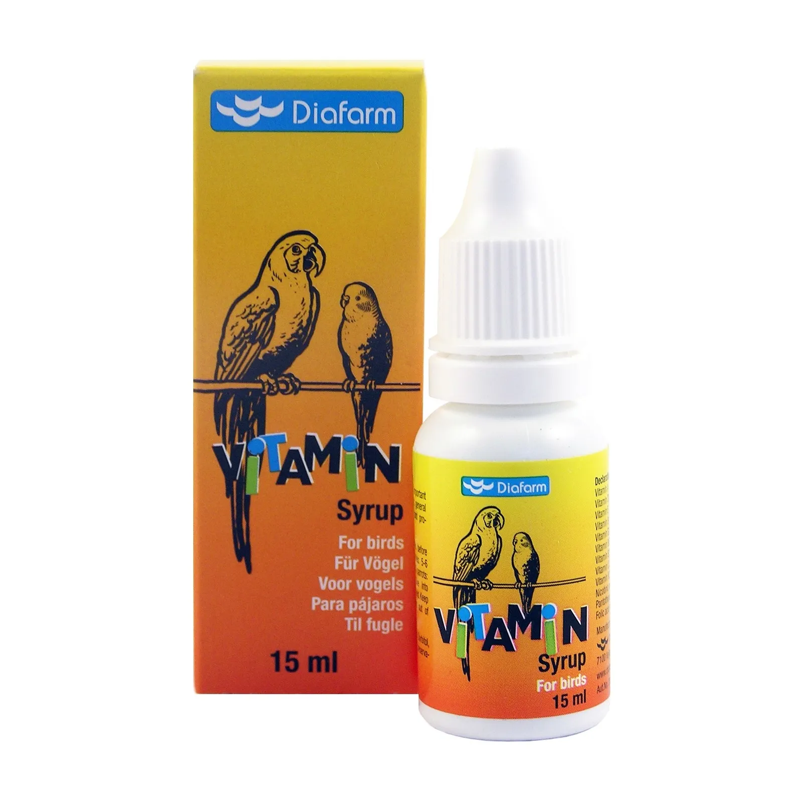 Diafarm lindude vitamiinisiirup, 15 ml - Tootepilt 