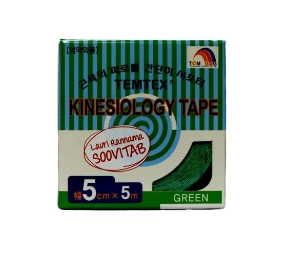 TEMTEX KINESIOLOOGILINE TEIP 5CMX5M ROHELINE N1 - Tootepilt 