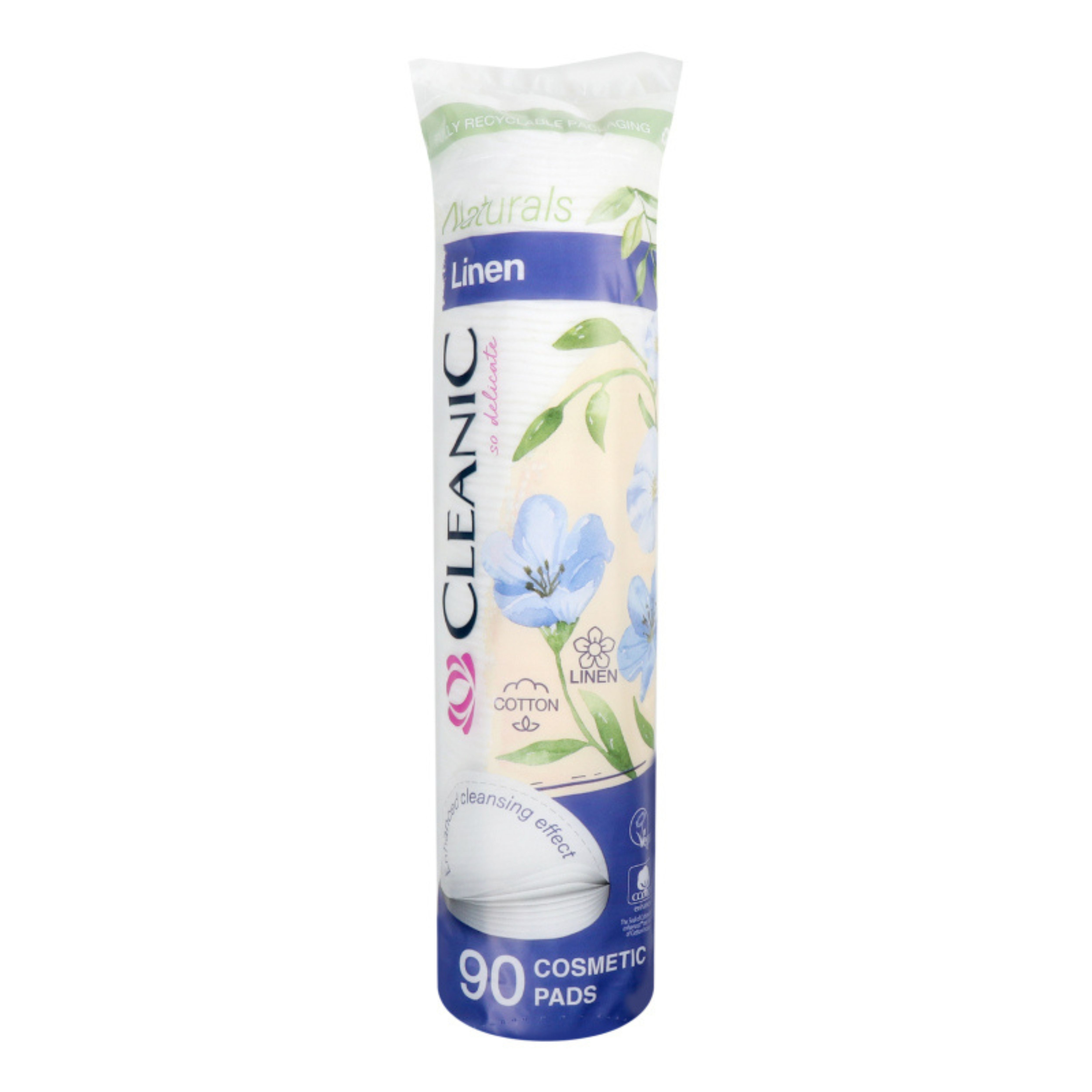 CLEANIC NATURALS LINEN VATIPADJAD N90 - Tootepilt 