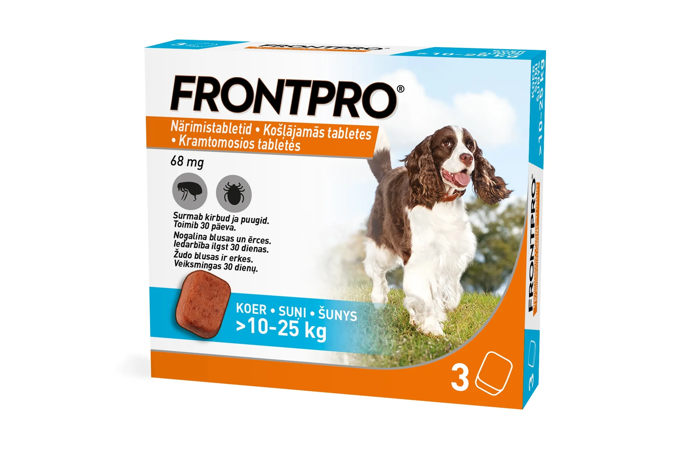 FRONTPRO NÄRIMISTABLETT 68MG N3 (10-25KG) - Tootepilt 