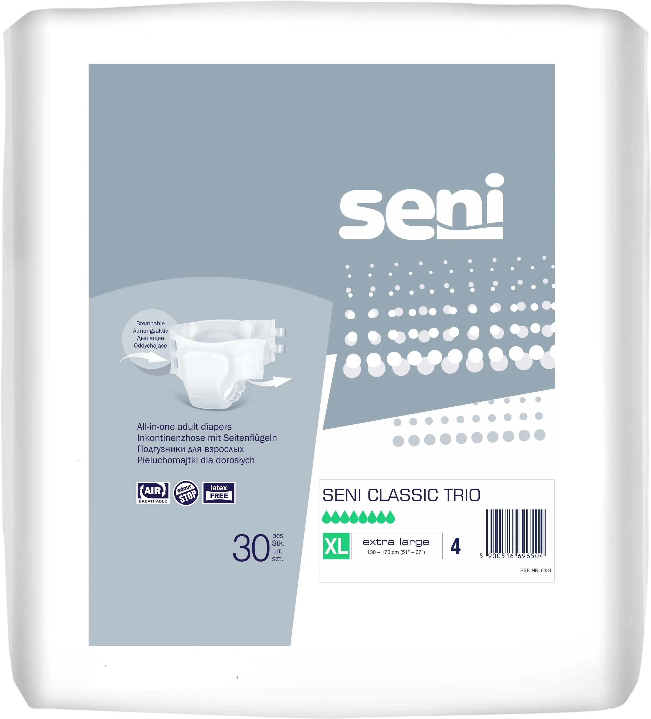 SENI CLASSIC TRIO PÜKSMÄHE XL 3200ML N30 - Tootepilt 