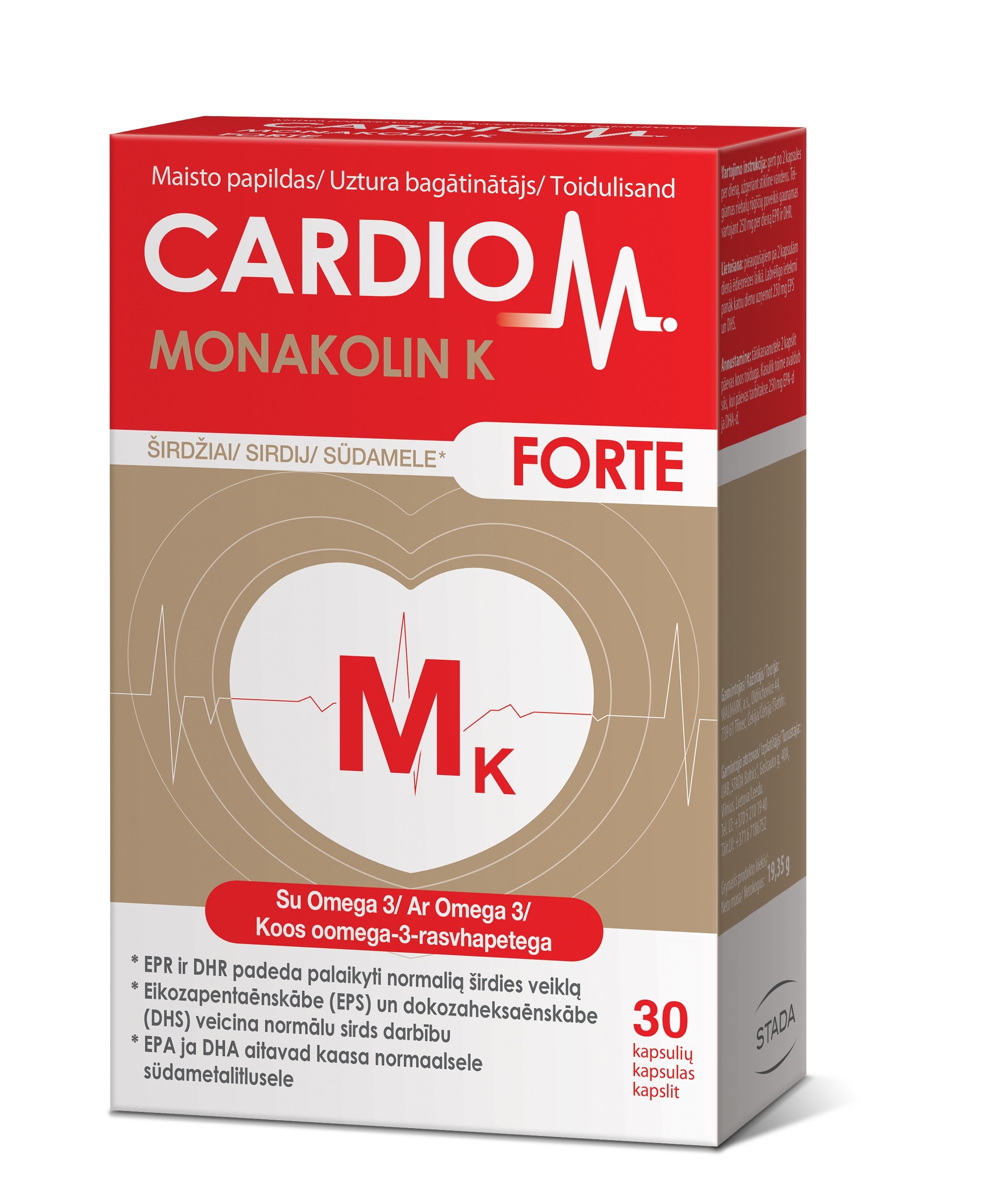 CARDIOM MONOKOLIN K FORTE KAPSLID N30 - Tootepilt 