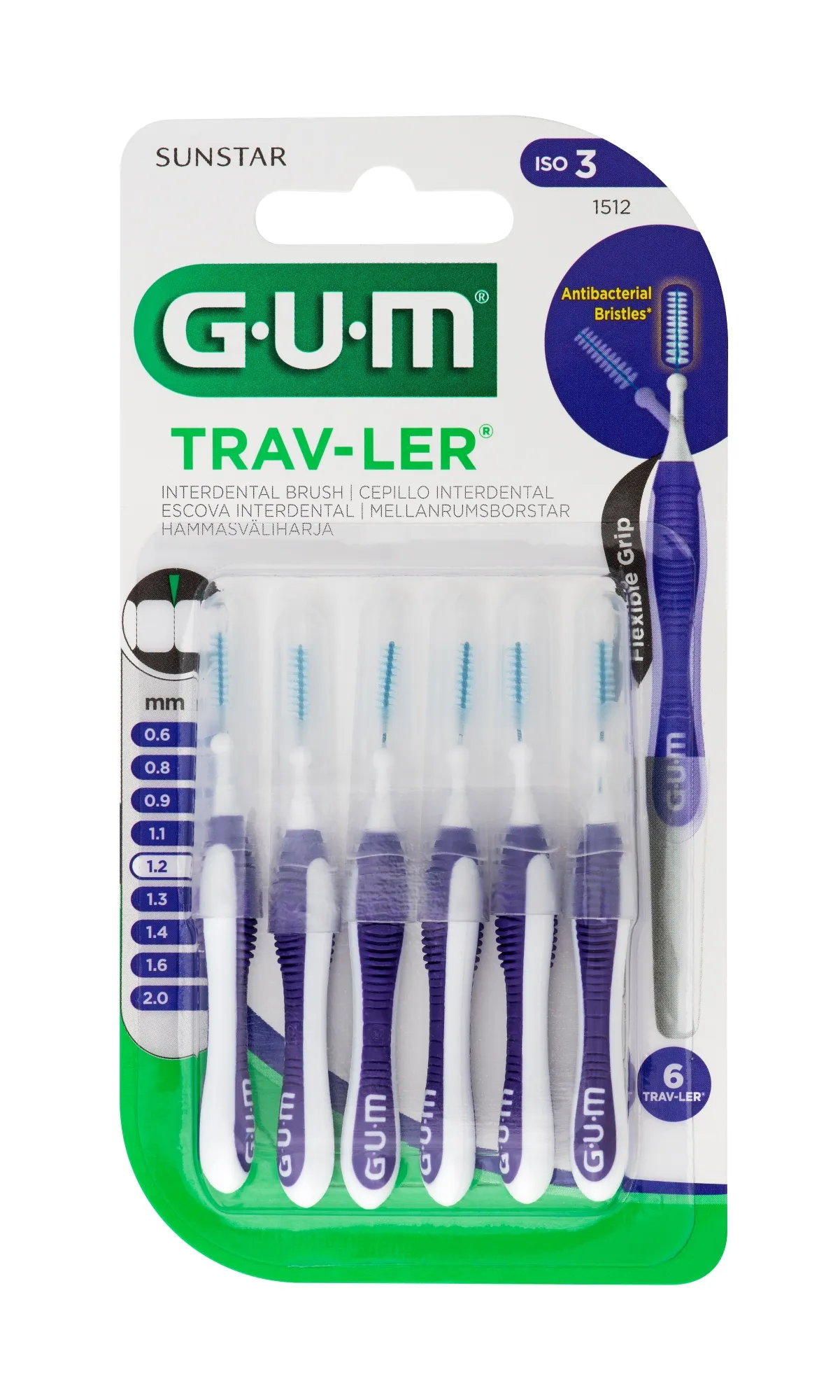 GUM HAMBAVAHEHARI TRAV-LER SILINDER 1,2MM N6 - Tootepilt 
