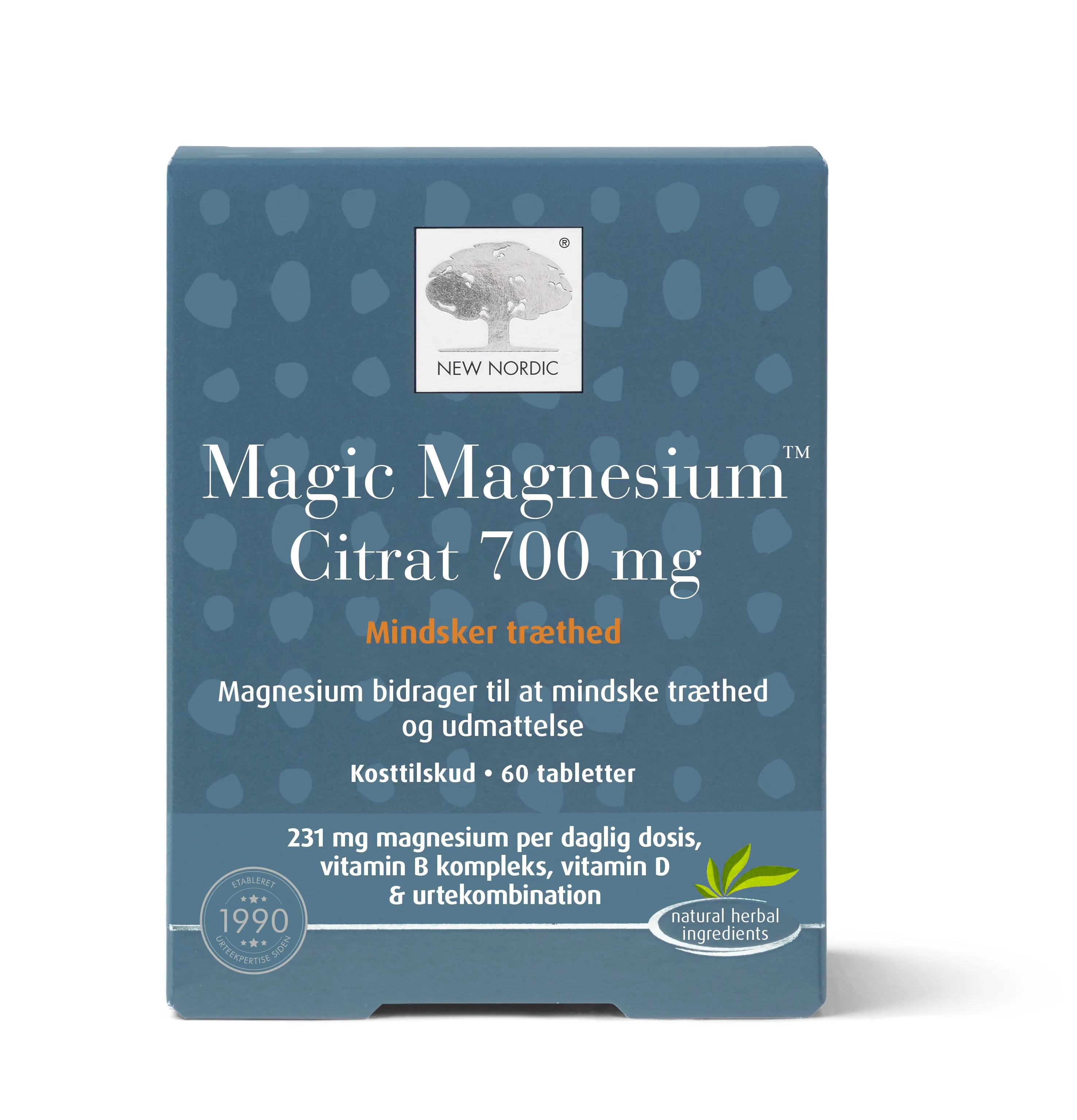 NEW NORDIC MAGIC MAGNESIUM CITRAT 700MG N60 - Tootepilt 