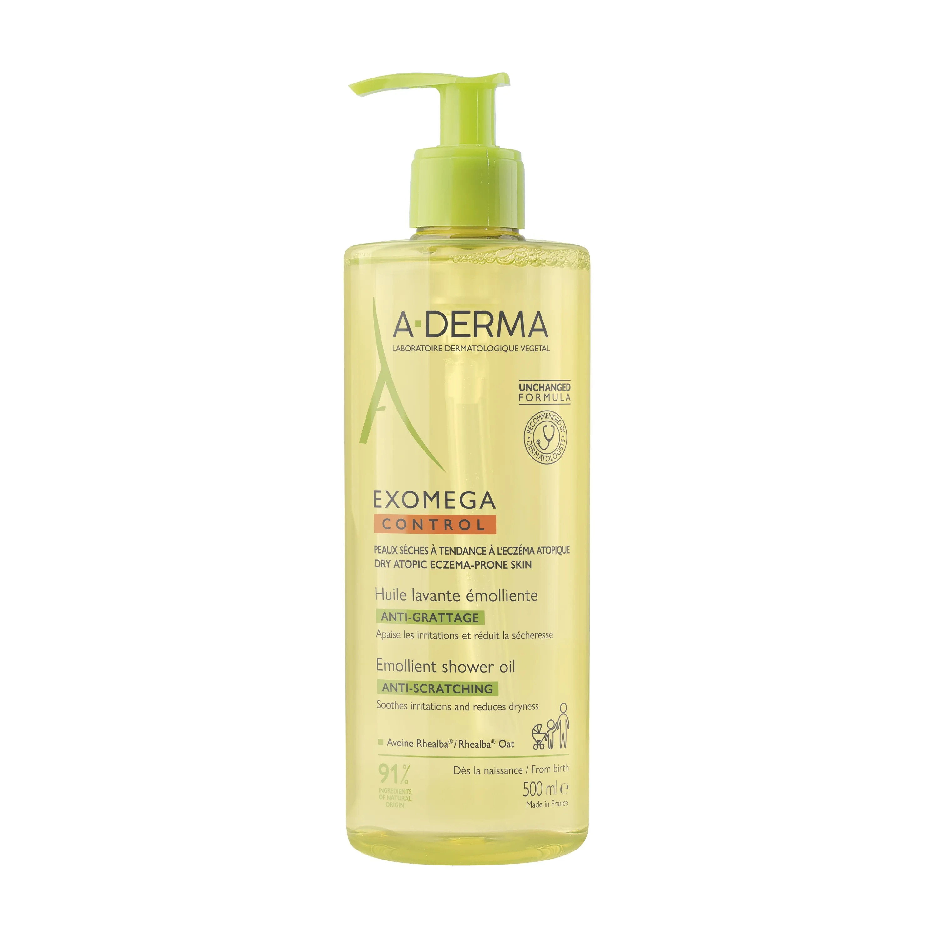 A-DERMA EXOMEGA CONTROL DUSHIÕLI ATOOPILISELE NAHALE 500ML - Tootepilt 