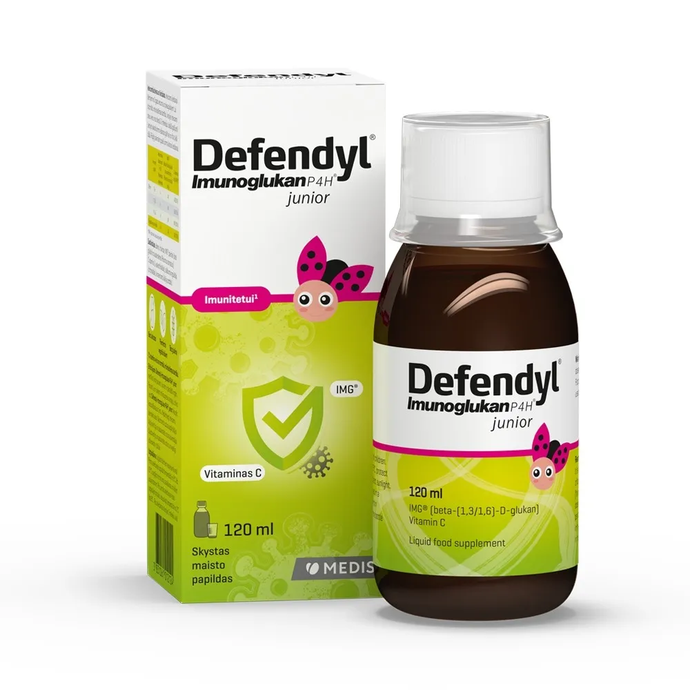 DEFENDYL® IMUNOGLUKAN P4H® JUNIOR SIIRUP 120ML - Tootepilt 