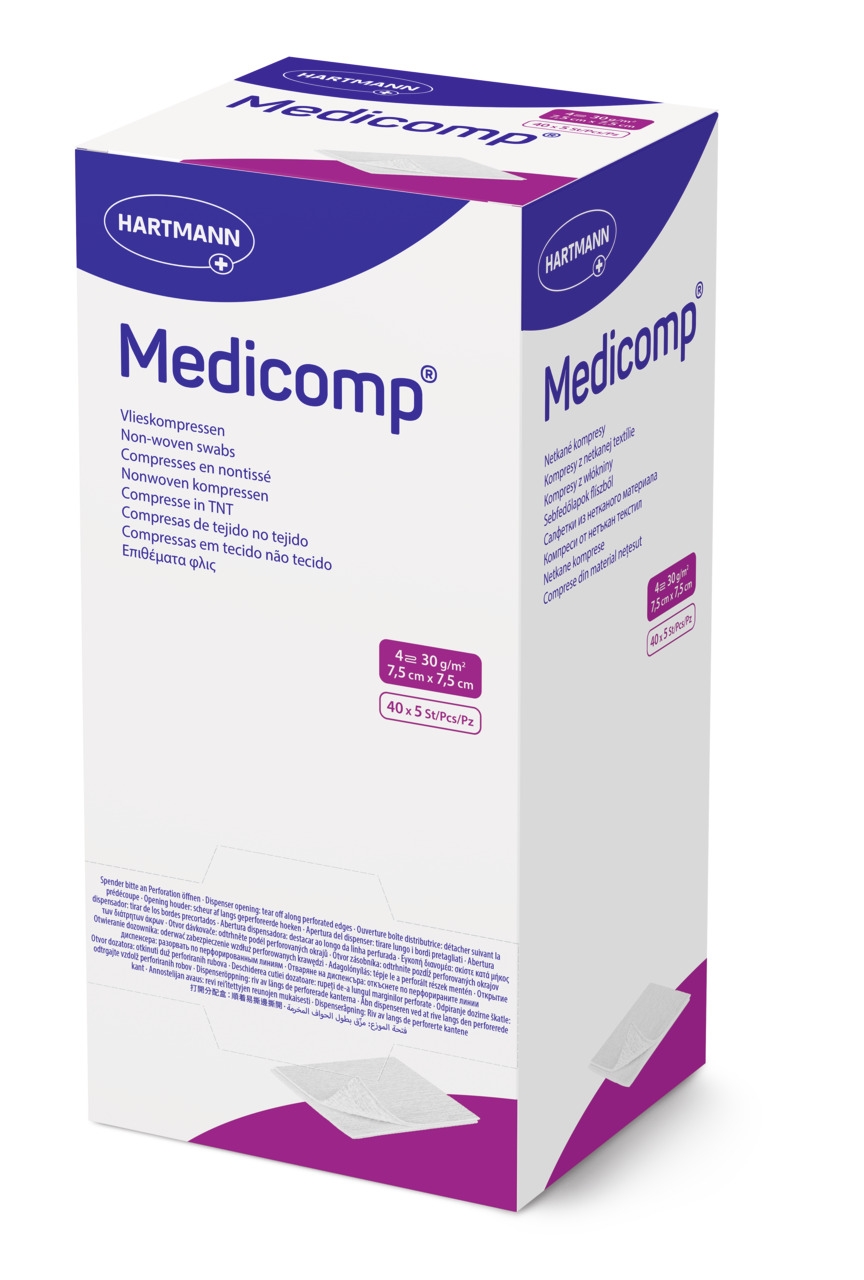 MEDICOMP TAMPOONID STER 7,5X7,5CM N5X40 - Tootepilt 