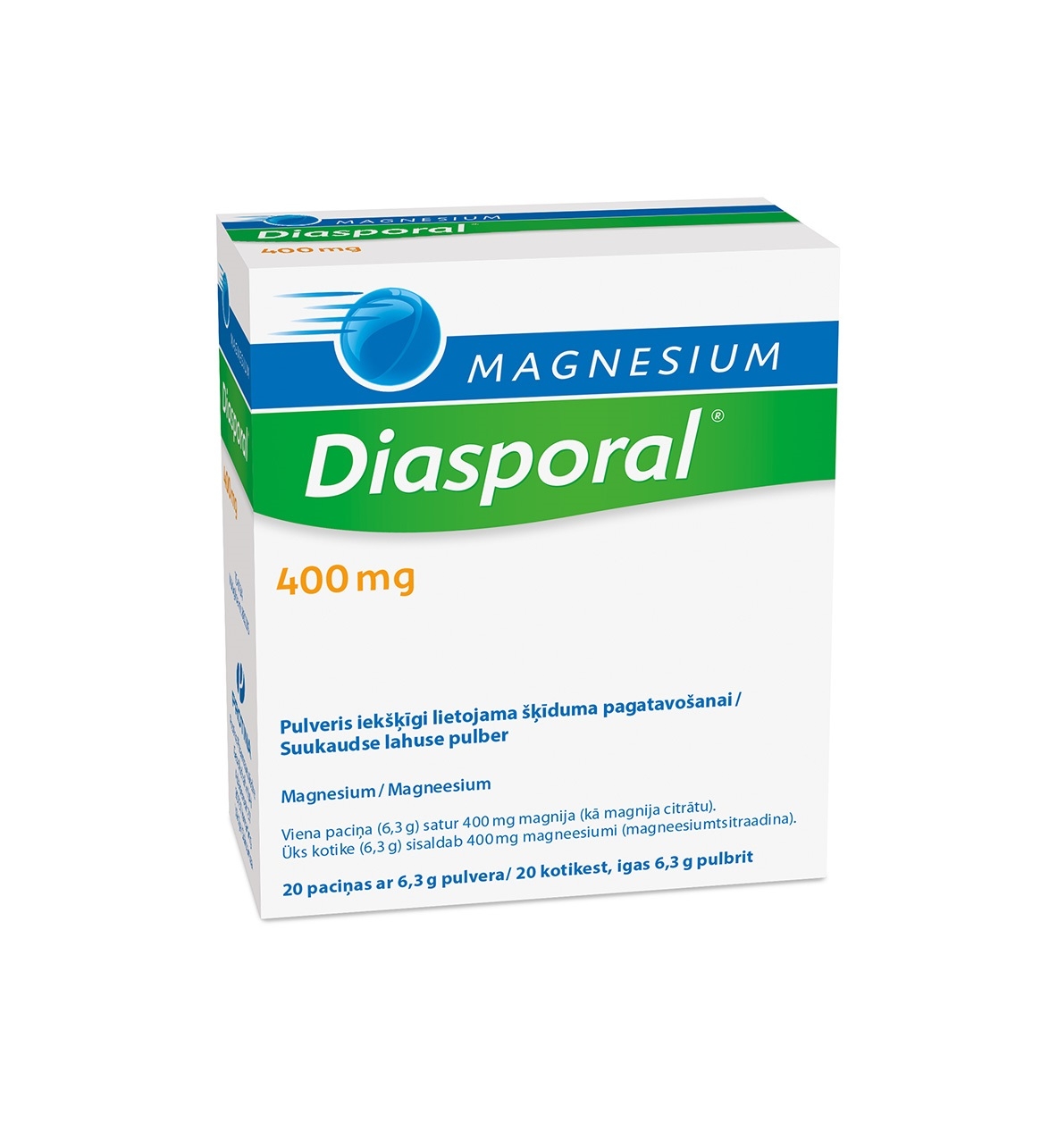 MAGNESIUM DIASPORAL SUUK LAH PLV 2475,2MG N20 - Tootepilt 