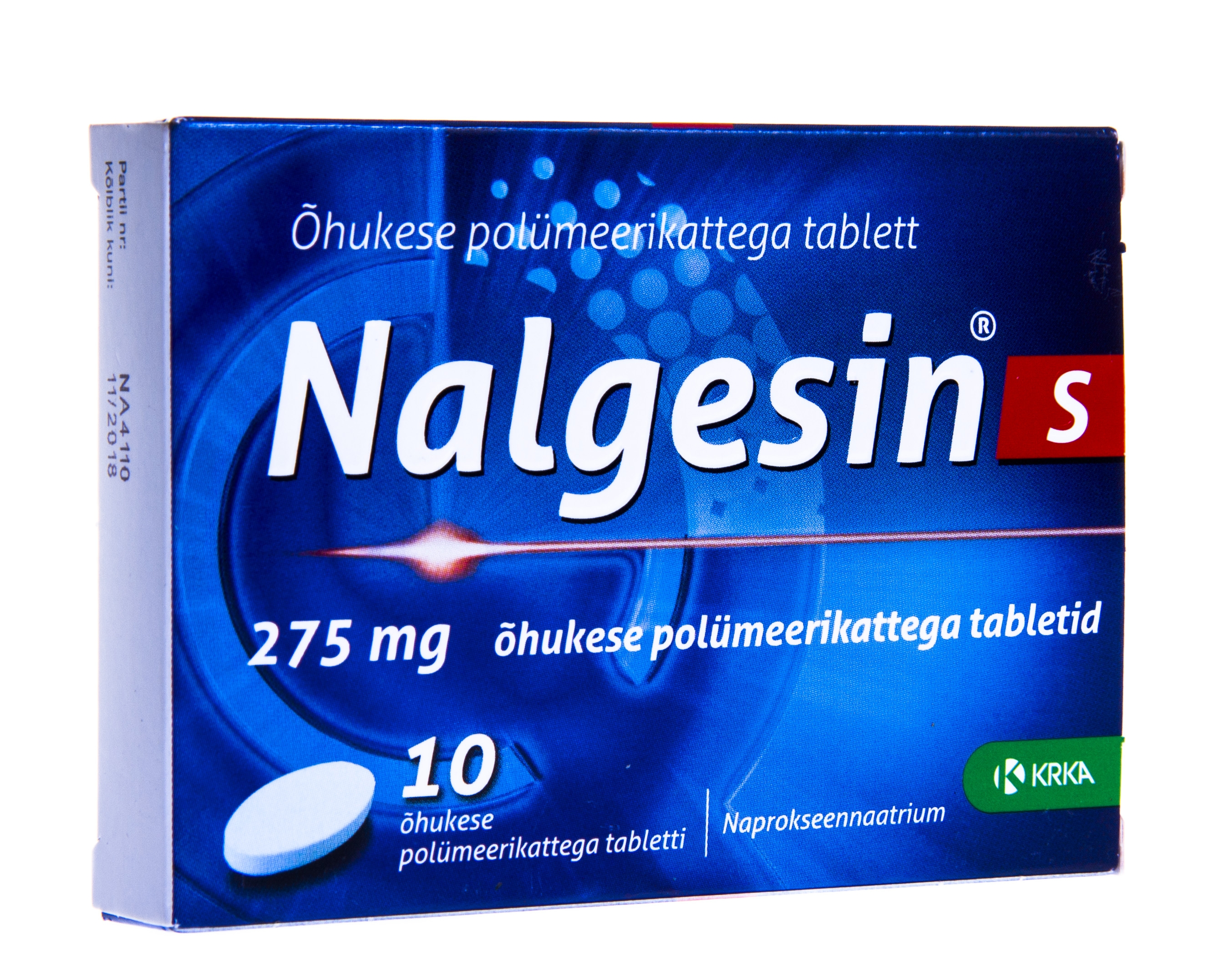 NALGESIN S TBL 275MG N10 - Tootepilt 