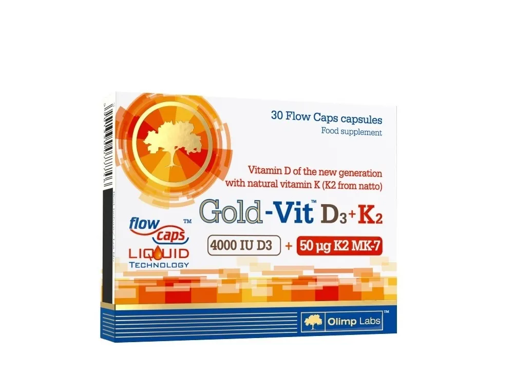 OLIMPLABS GOLD-VIT D3 4000IU + K2 VEDELKAPSEL N30 - Tootepilt 
