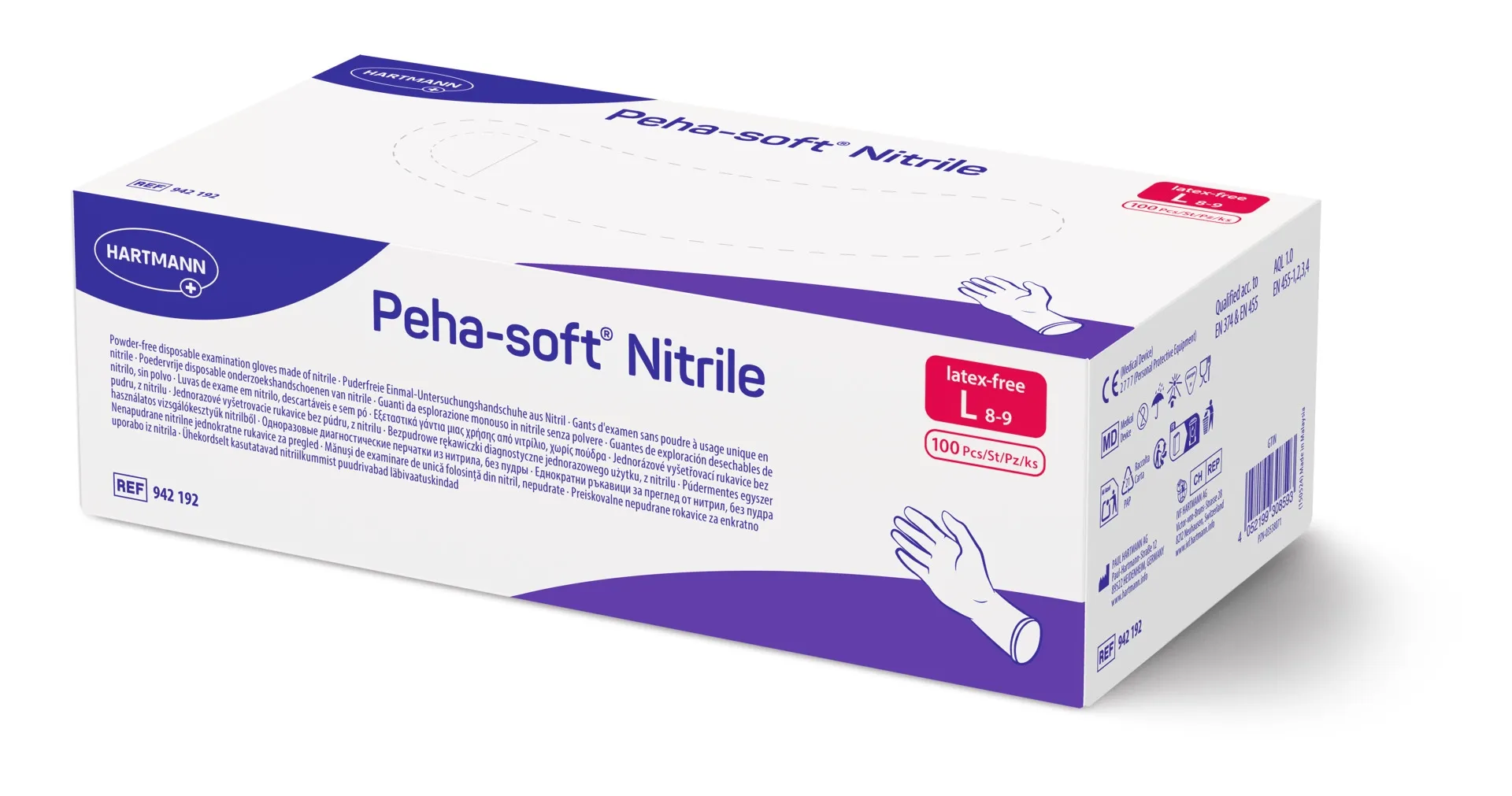 PEHA-SOFT KINDAD NITRILE PUUDRIVABAD L N100 - Tootepilt 