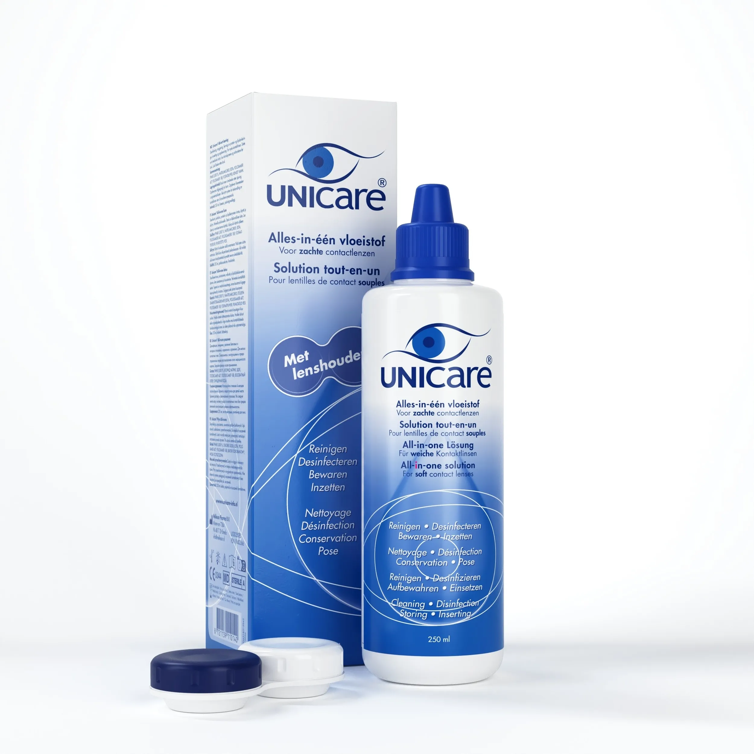 UNICARE ALL IN ONE 250ML (KONTAKTLÄÄTSEDE DES.LAHUS) UUS - Tootepilt 