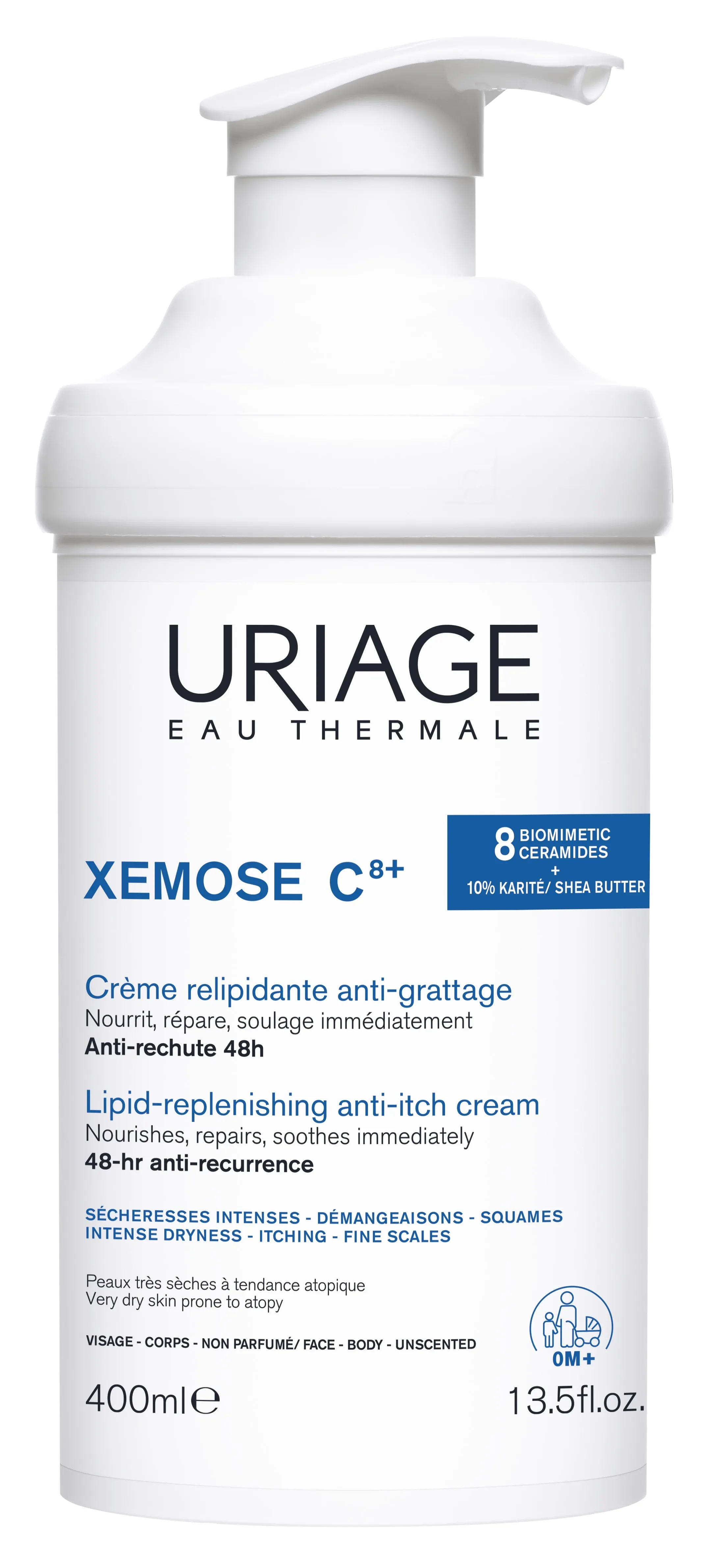 URIAGE XEMOSE C8+ KEHAKREEM PEHMENDAV 400ML - Tootepilt 