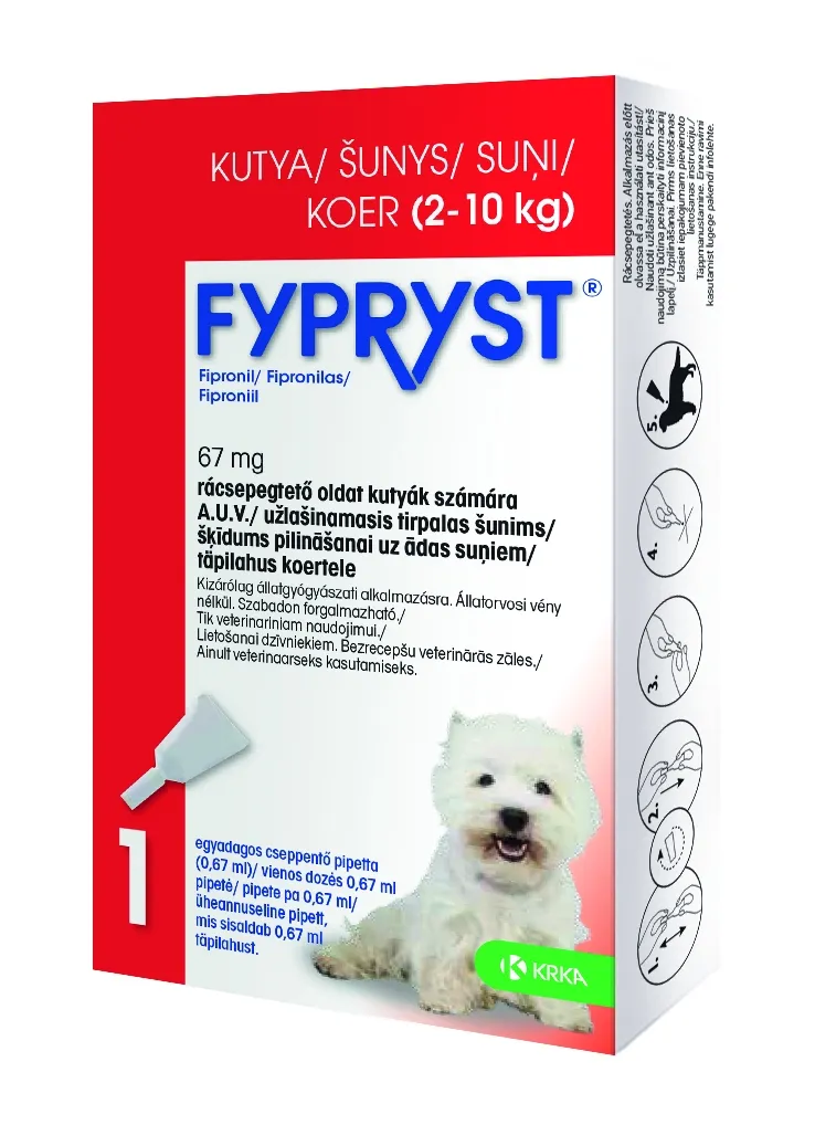 FYPRYST TÄPILAHUS 67MG/0,67ML 0,67ML N1 (2-10KG) - Tootepilt 