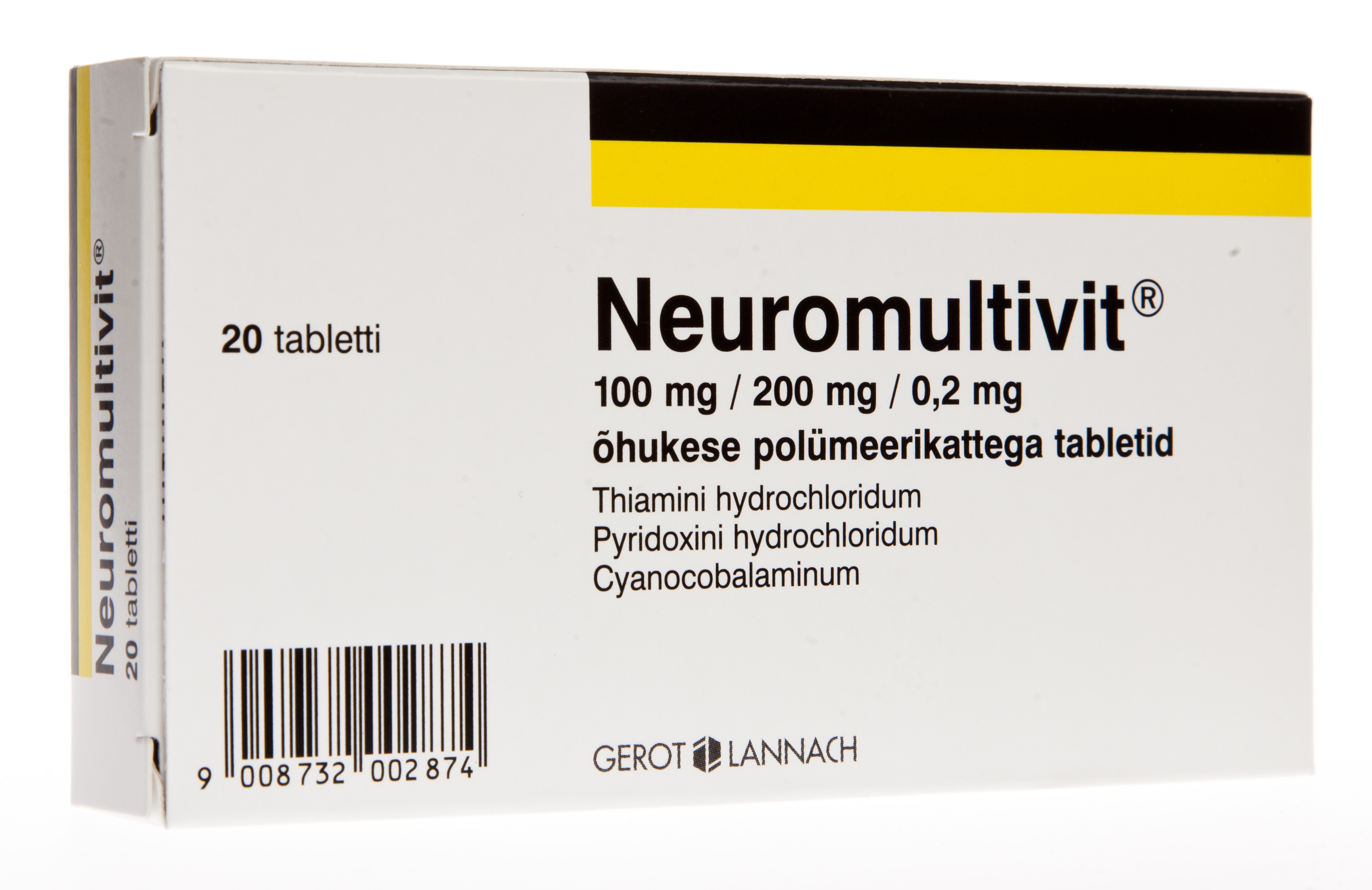 NEUROMULTIVIT TBL 100MG+200MG+0,2MG N20 - Tootepilt 