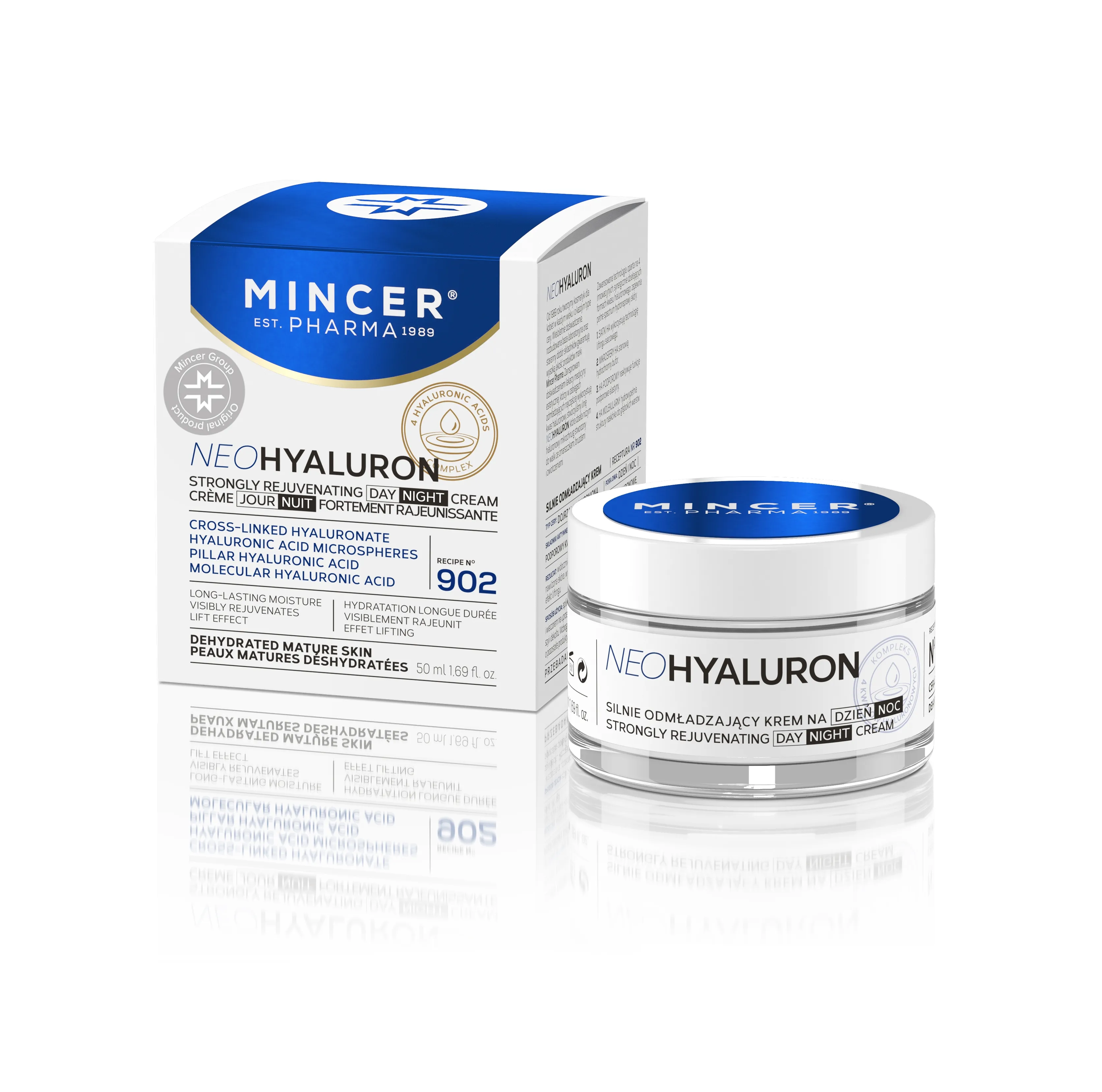 MINCER PHARMA NEO HYALURON PÄEVA-JA ÖÖKREEM UUENDAV 50ML - Tootepilt 