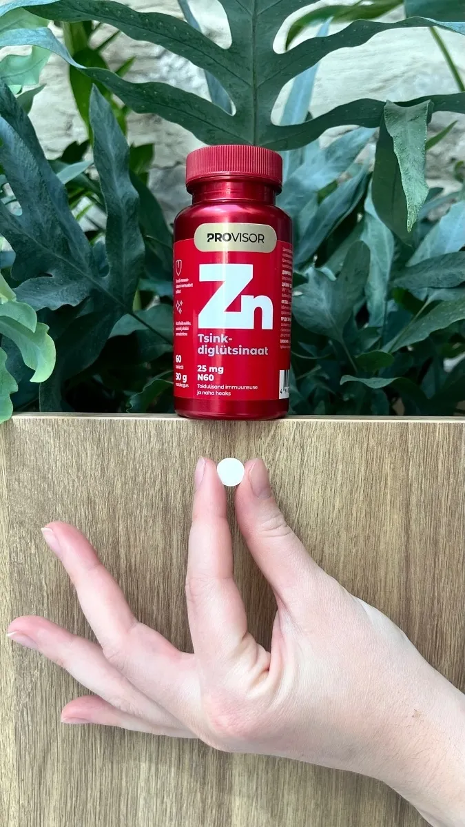 PROVISOR TSINKDIGLÜTSINAAT 25MG N60 - Tootepilt 2
