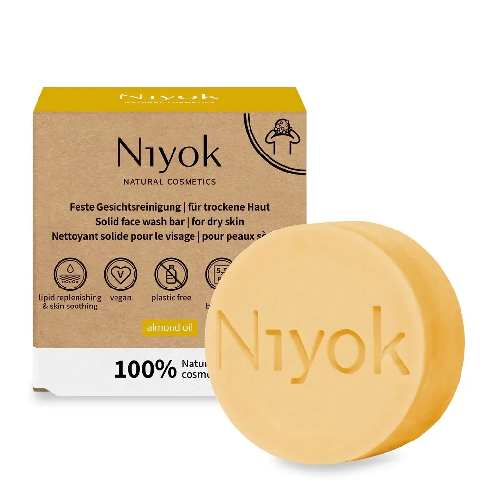 NIYOK TAHKE NÄOPUHASTUSVAHEND KUIVALE NAHALE 80G - Tootepilt 