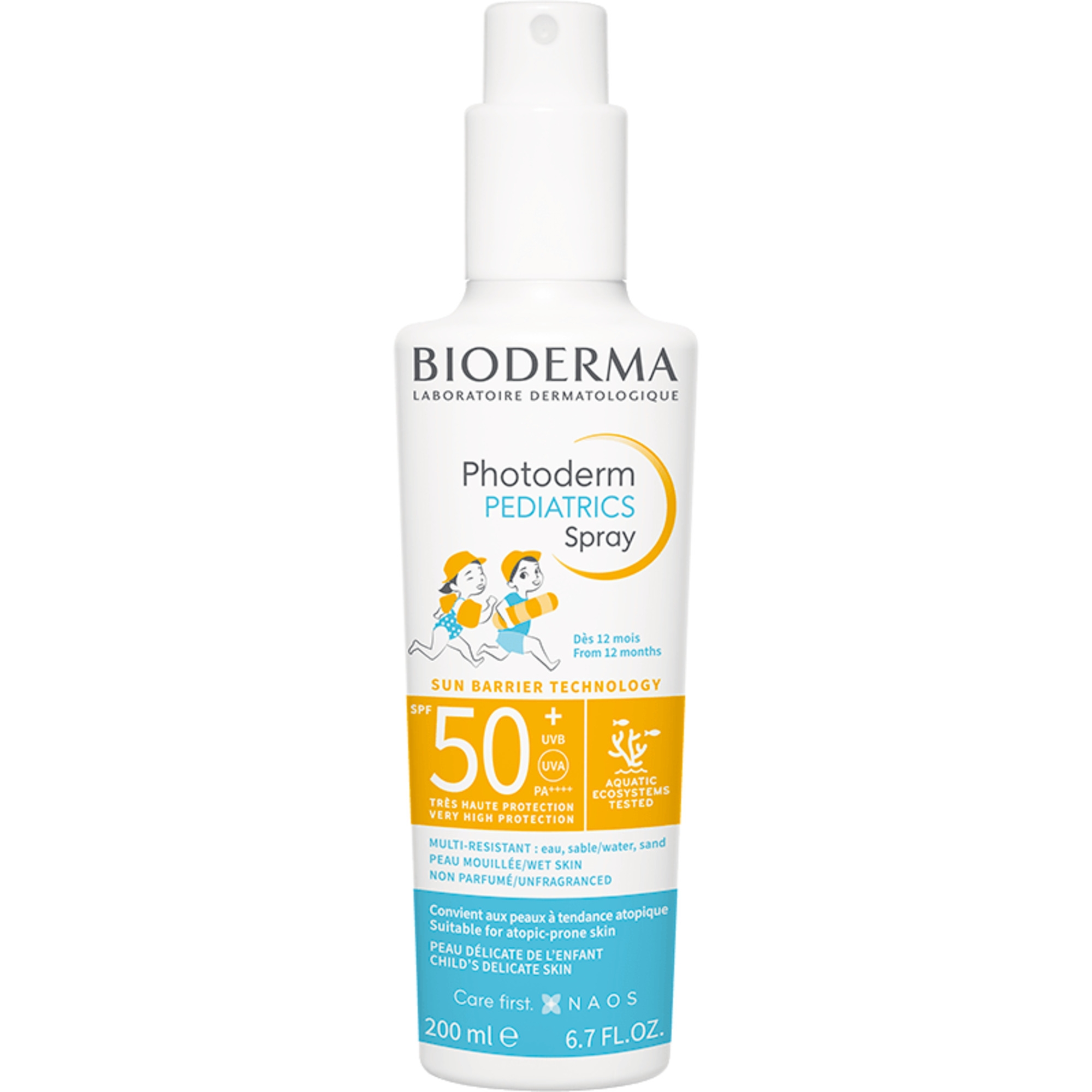 BIODERMA PHOTODERM PÄIKESEKAITSESPREI LASTELE SPF50+ 200ML - Tootepilt 