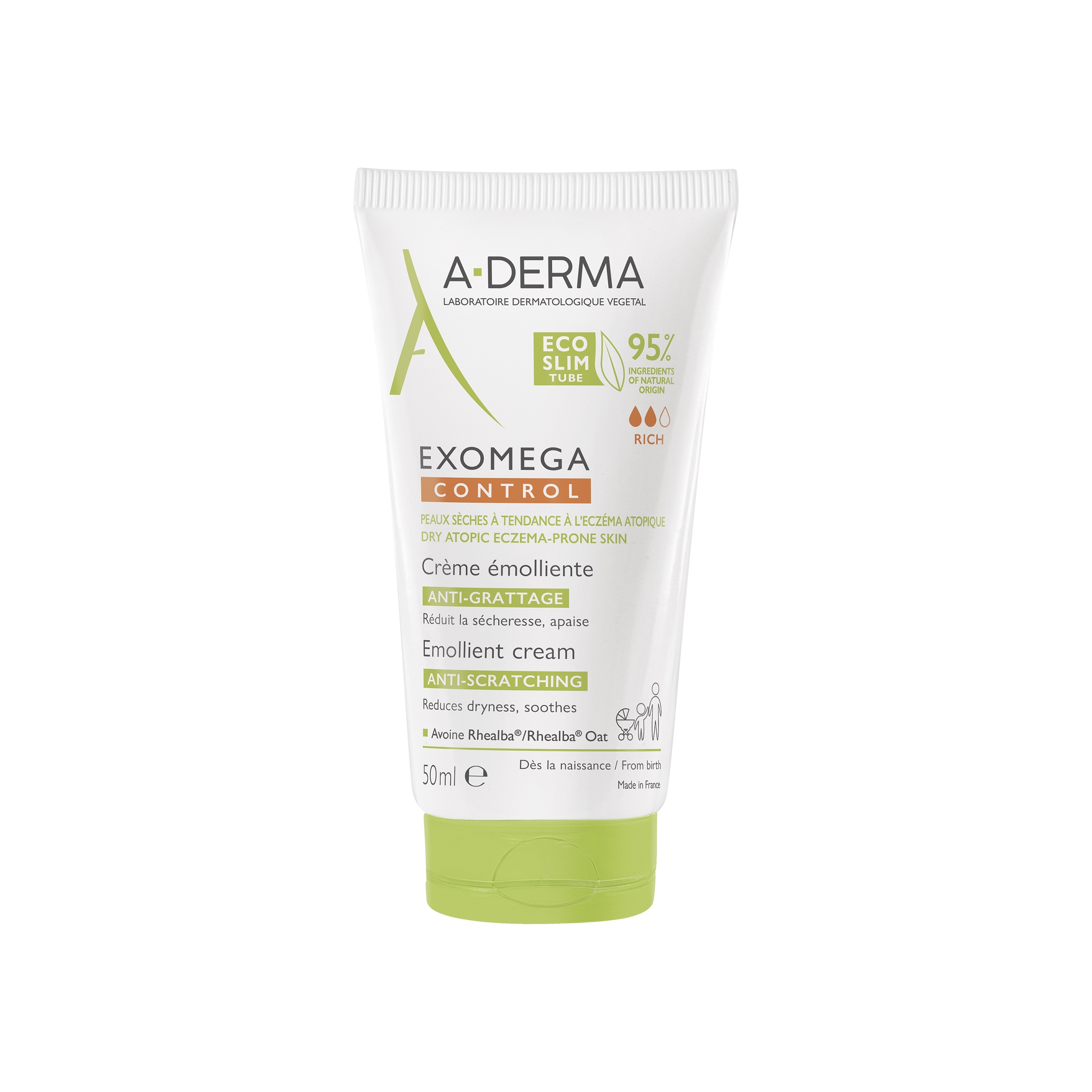 A-DERMA EXOMEGA CONTROL KREEM ATOOPILISELE NAHALE 50ML - Tootepilt 