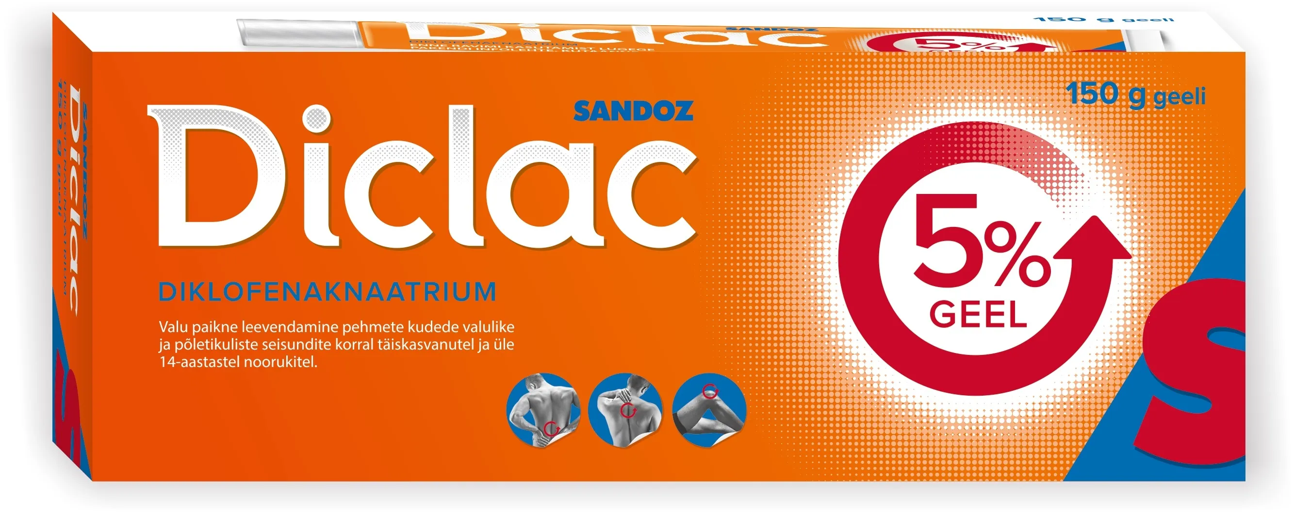 DICLAC 5% GEEL 50MG/G 150G - Tootepilt 