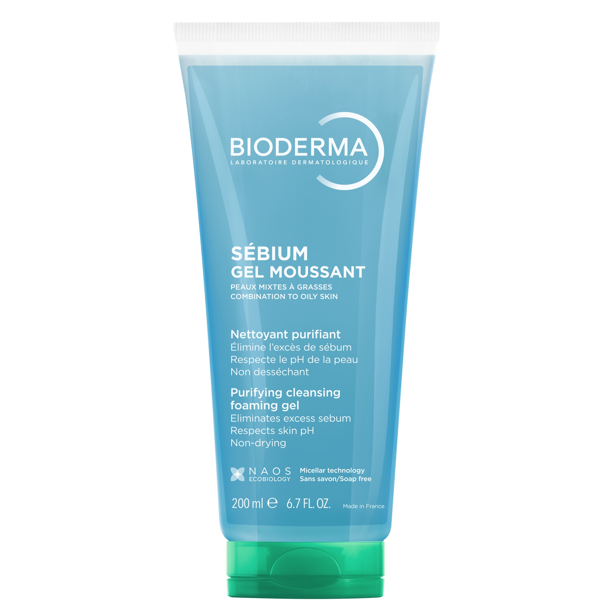 BIODERMA SEBIUM MITSELLAARNE NÄOPESUGEEL 200ML - Tootepilt 