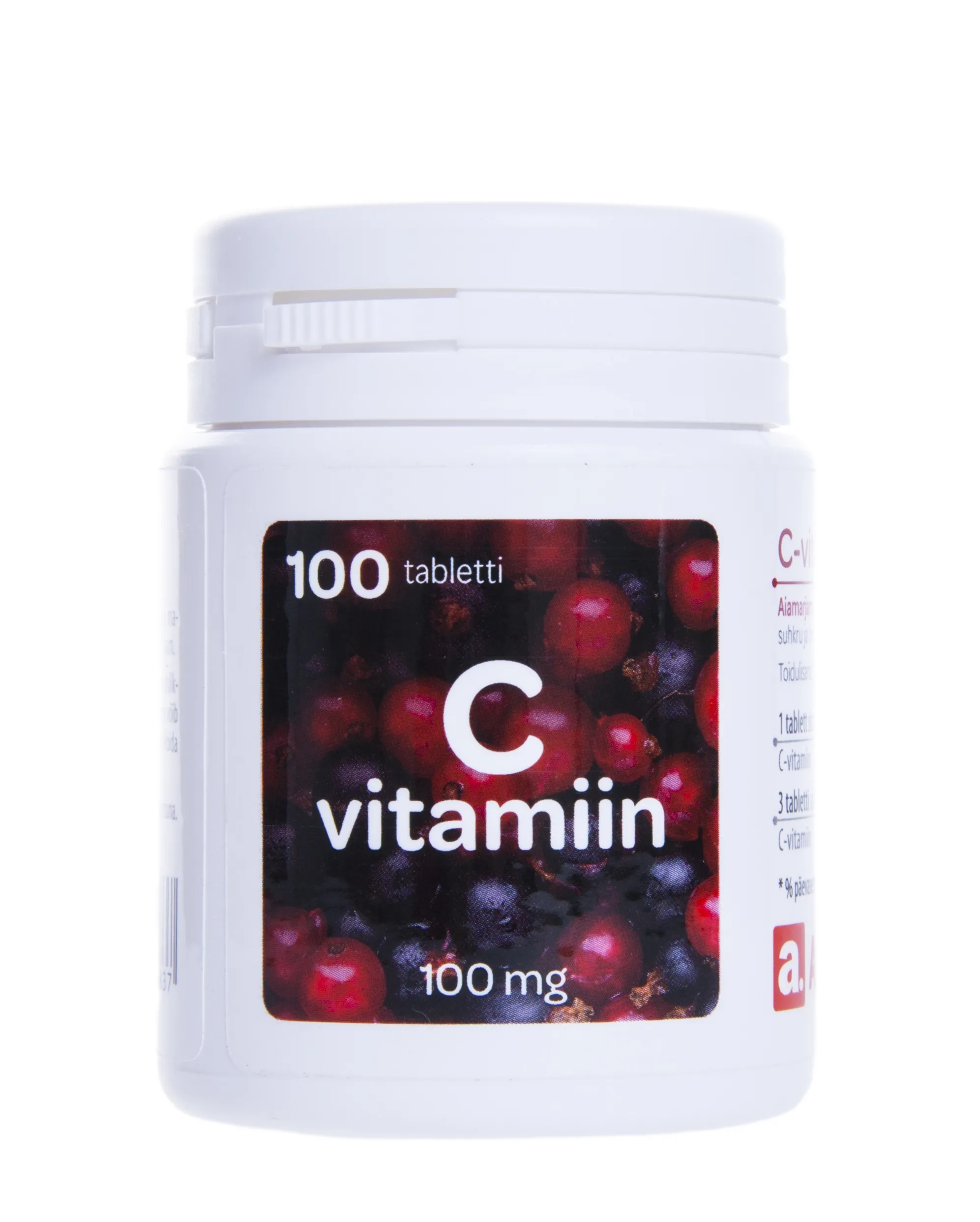A. C VITAMIIN 100MG NÄRIMISTBL N100 AIAMARJAMAITSELINE - Tootepilt 2