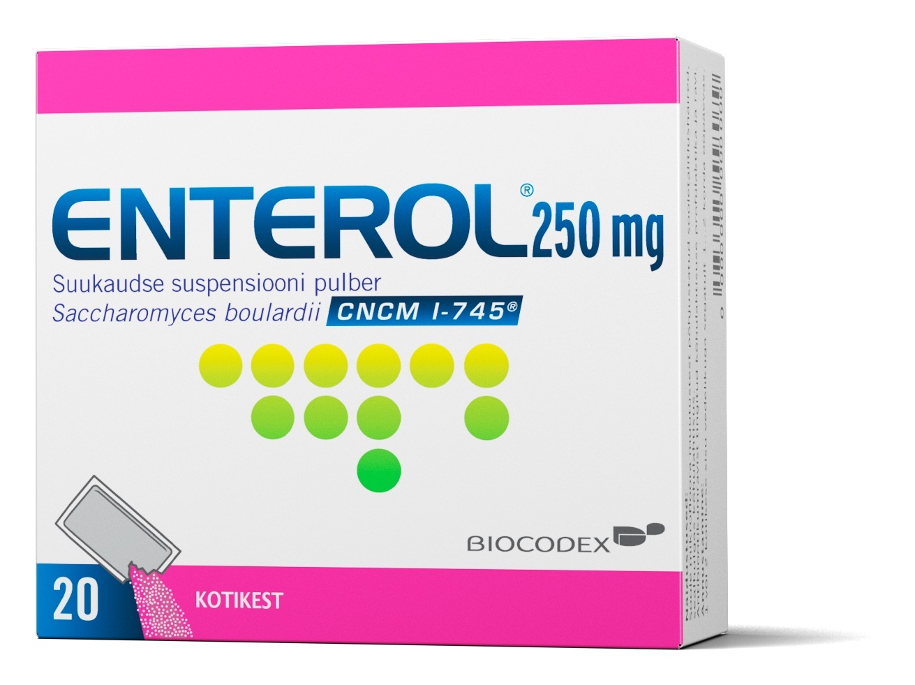 ENTEROL SUUKAUDSE SUSPENSIOONI PULBER 250MG N20 - Tootepilt 