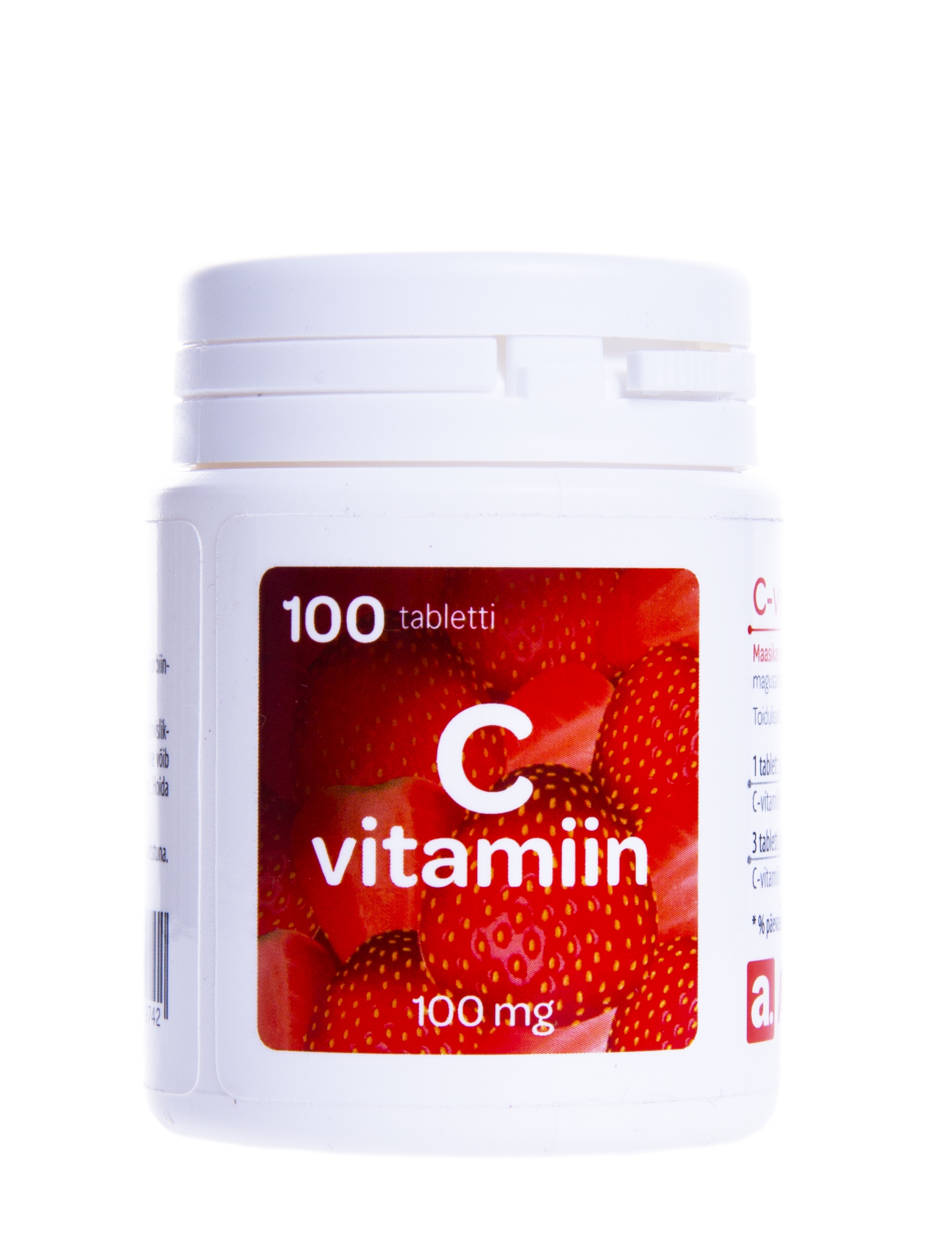 A. C VITAMIIN 100MG NÄRIMISTBL N100 MAASIKAMAITSELINE - Tootepilt 2