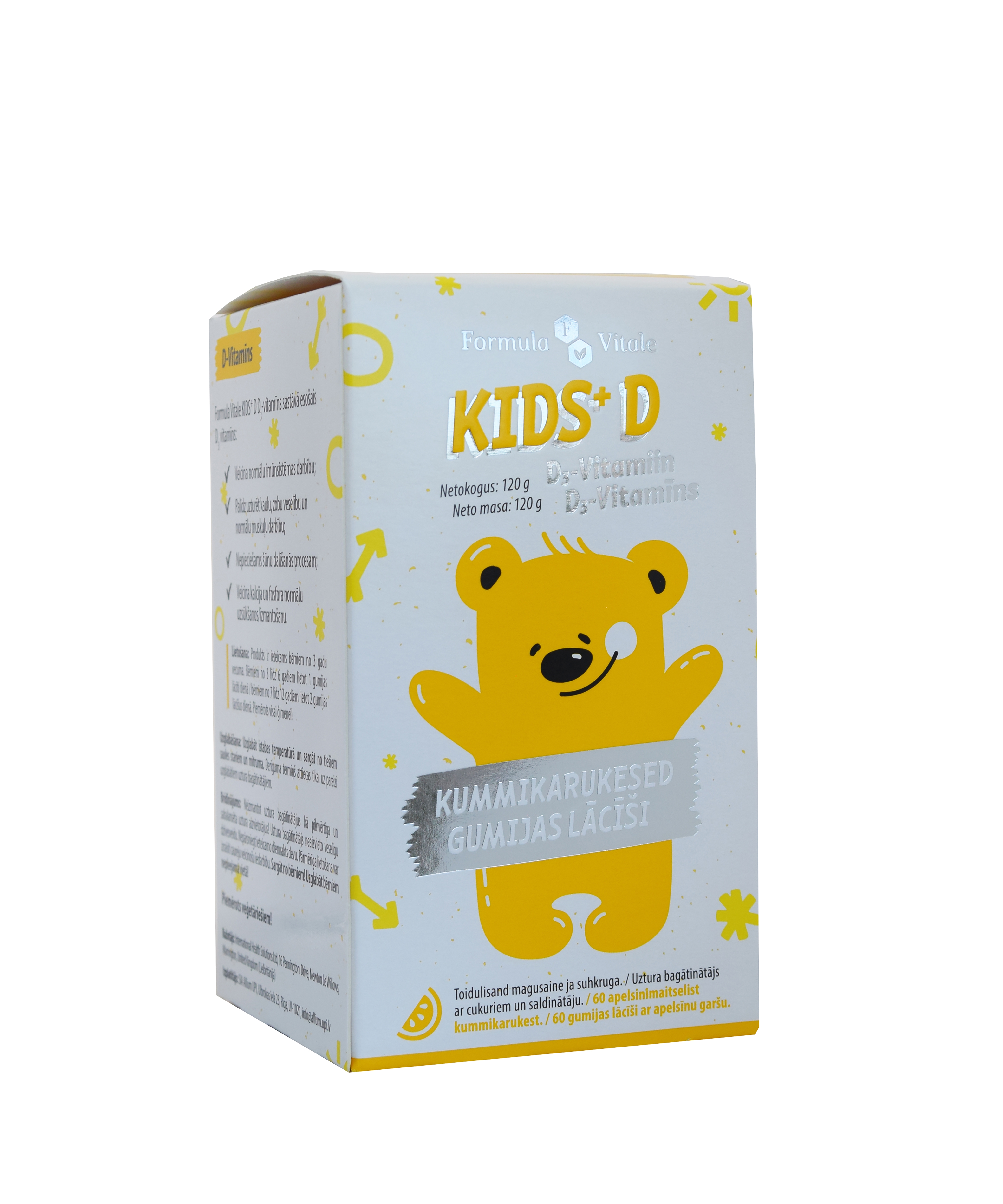 FORMULA VITALE KIDS+ D 20MCG KUMMIKARUKESED N60 - Tootepilt 