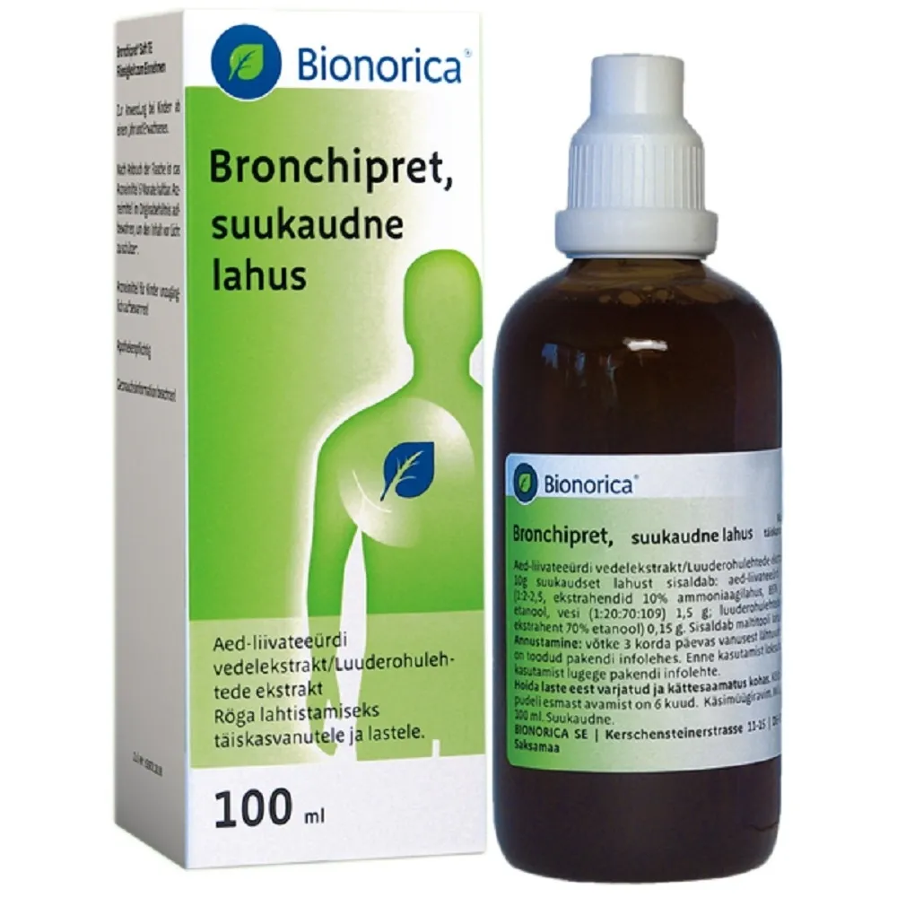 BRONCHIPRET SUUKAUDNE LAH 169,49+16,95MG/ML 100ML - Tootepilt 