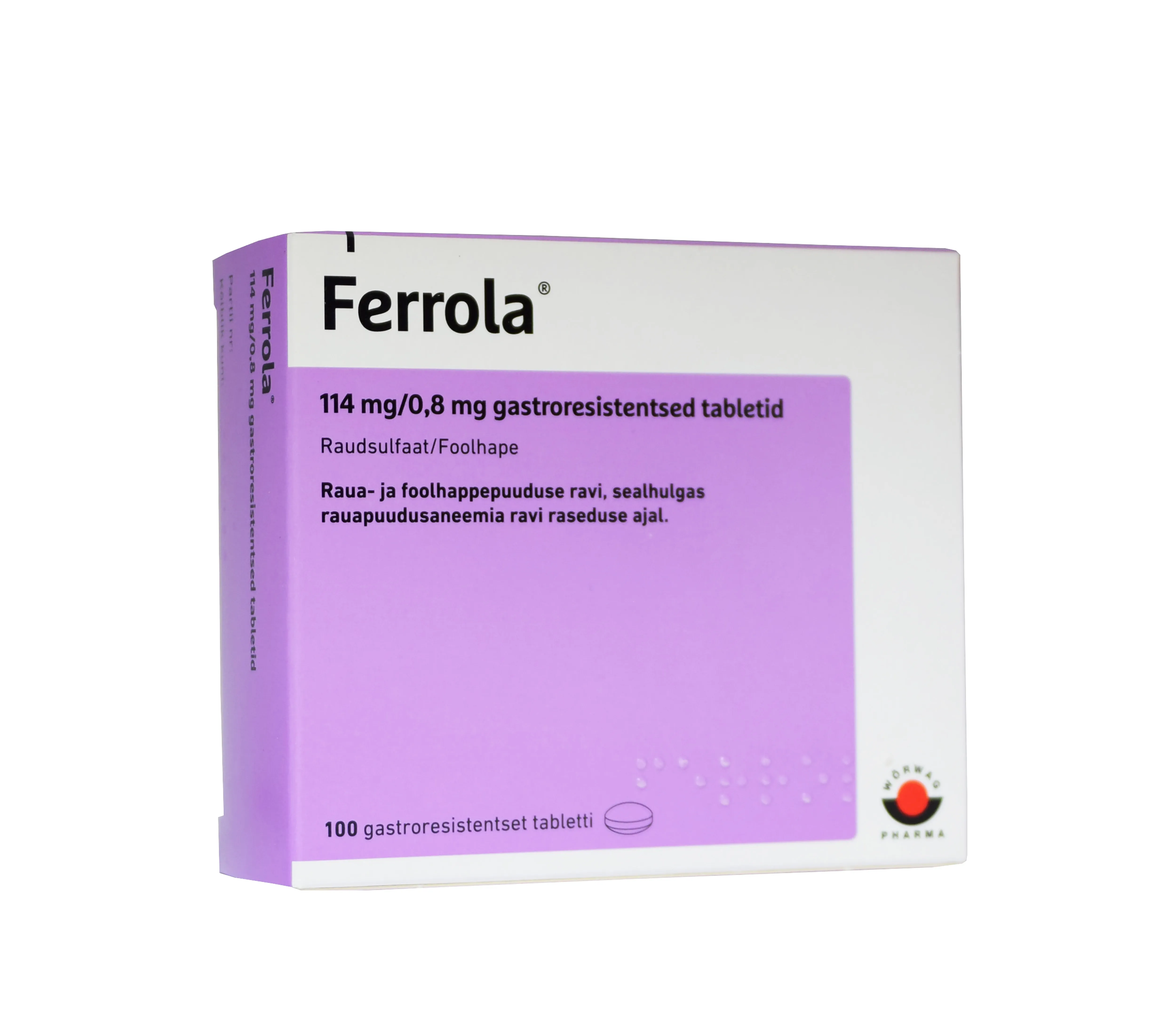 FERROLA GASTRORESIST TBL 114MG+0,8MG N100 - Tootepilt 