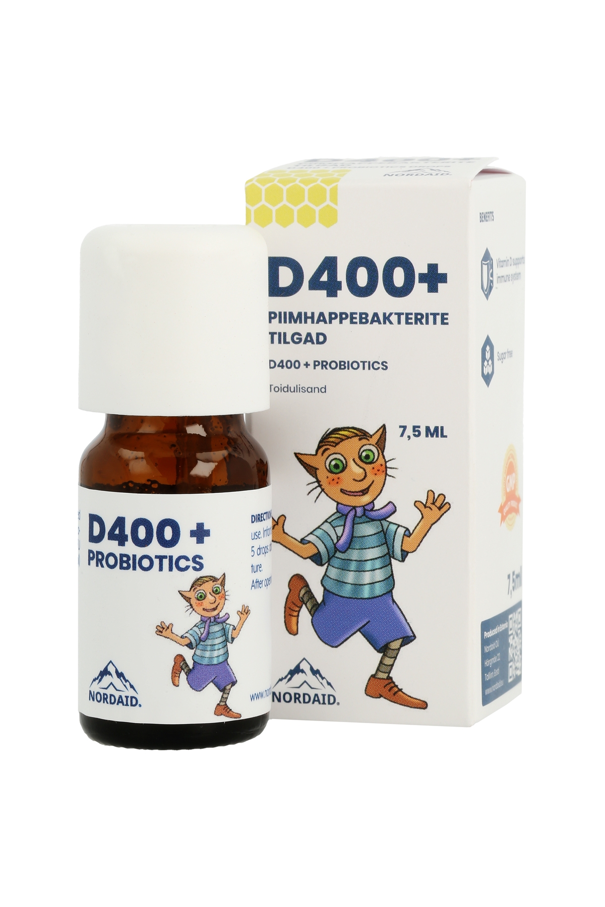 NORDAID D-VITAMIINI JA PIIMHAPPEBAKTERITE TILGAD D400 7,5ML - Tootepilt 