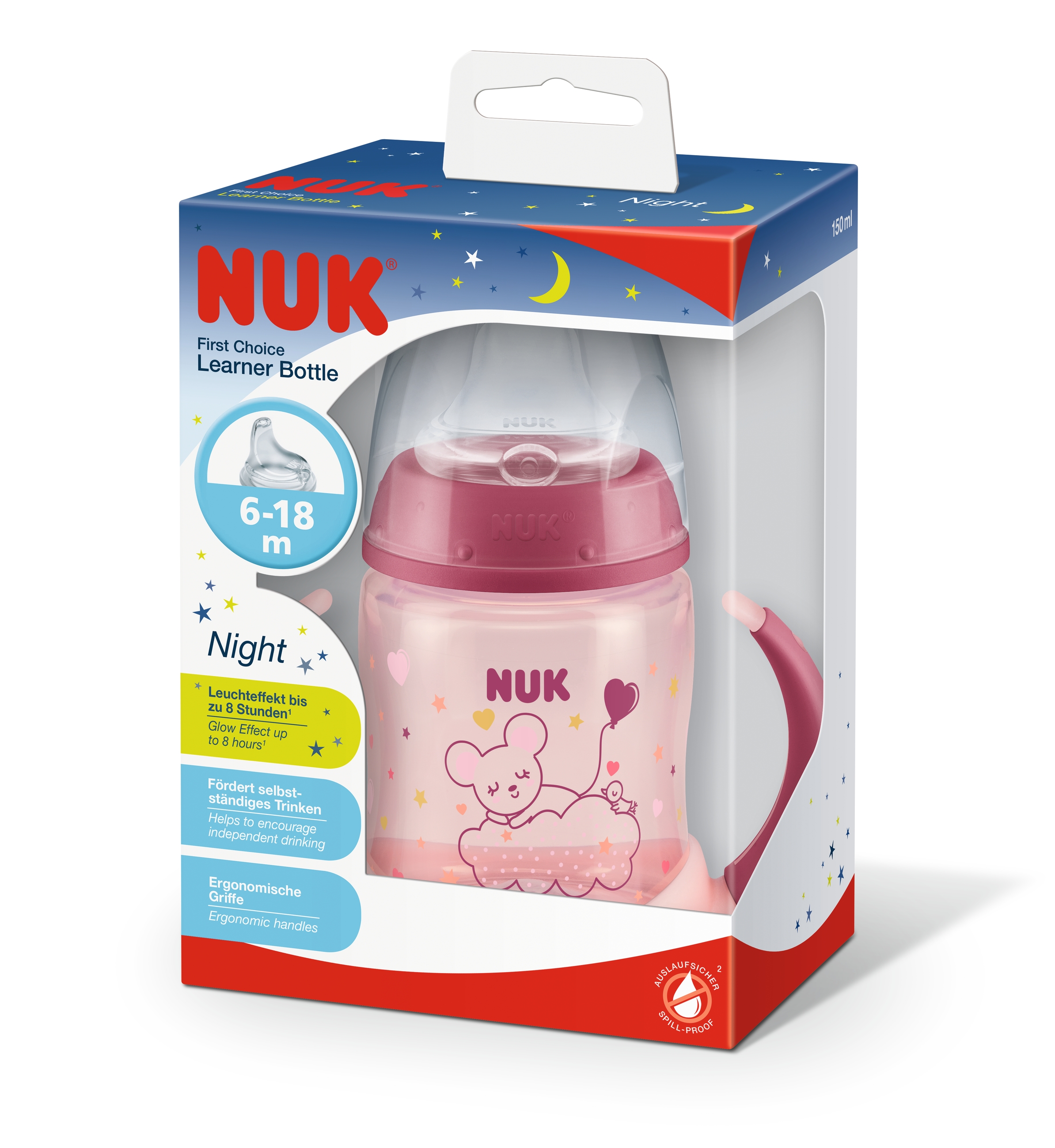 NUK FC ÕPPIMISPUDEL SILIK. 150 ML HELENDAV - Tootepilt 