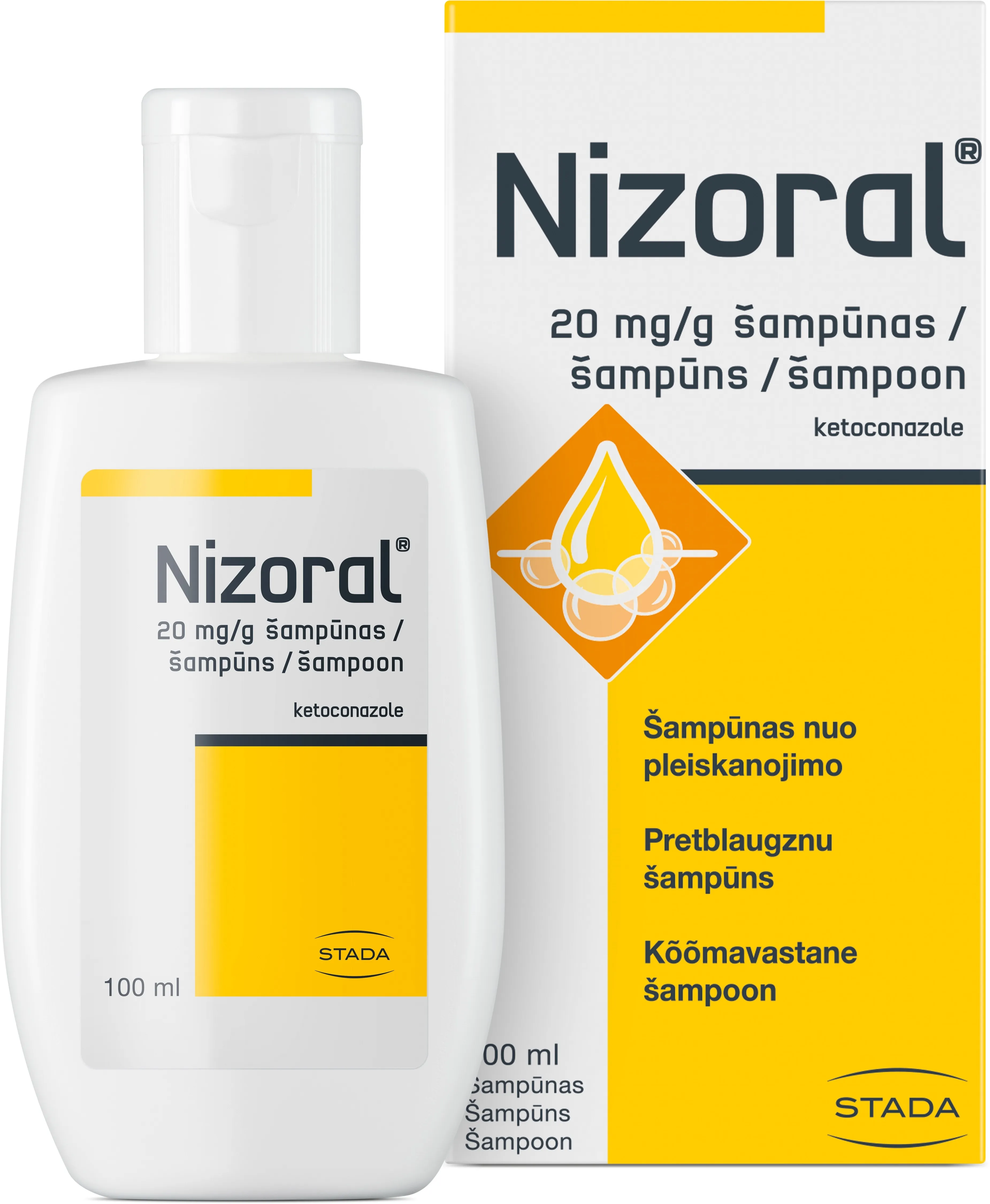 NIZORAL SHAMPOON 20MG/G 100ML - Tootepilt 