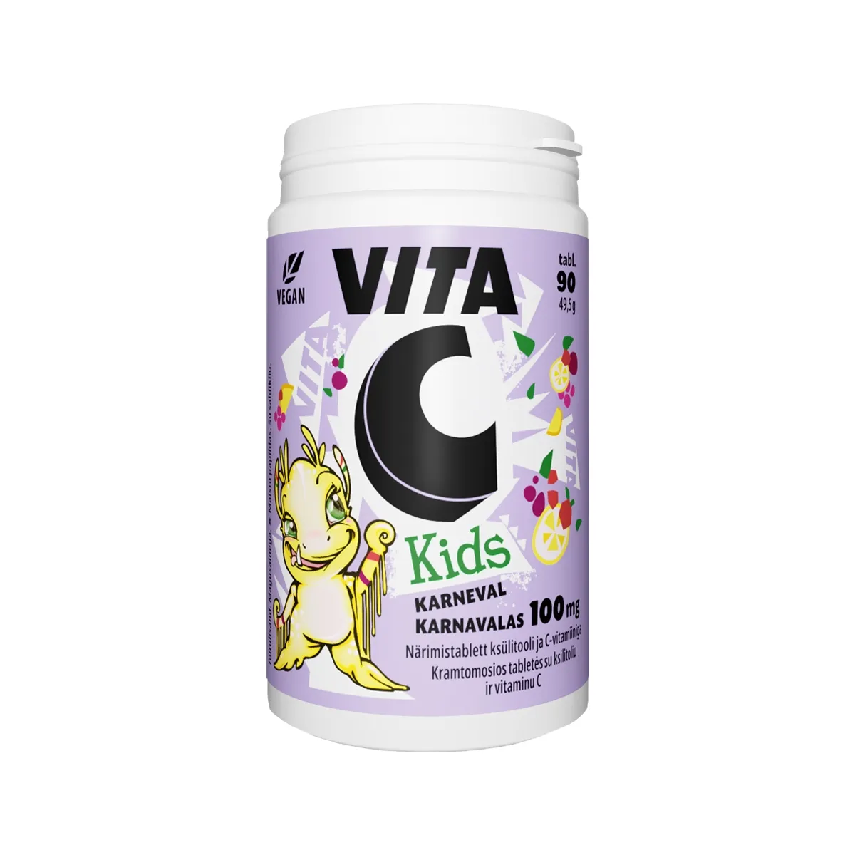 VITA-C KIDS NÄRIMISTABLETID 100MG N90 - Tootepilt 