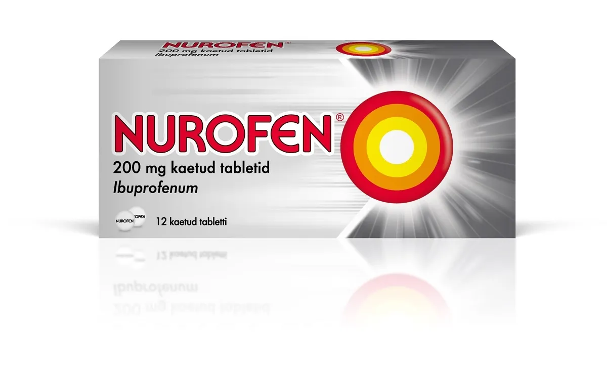 NUROFEN KAETUD TBL 200MG N12 - Tootepilt 