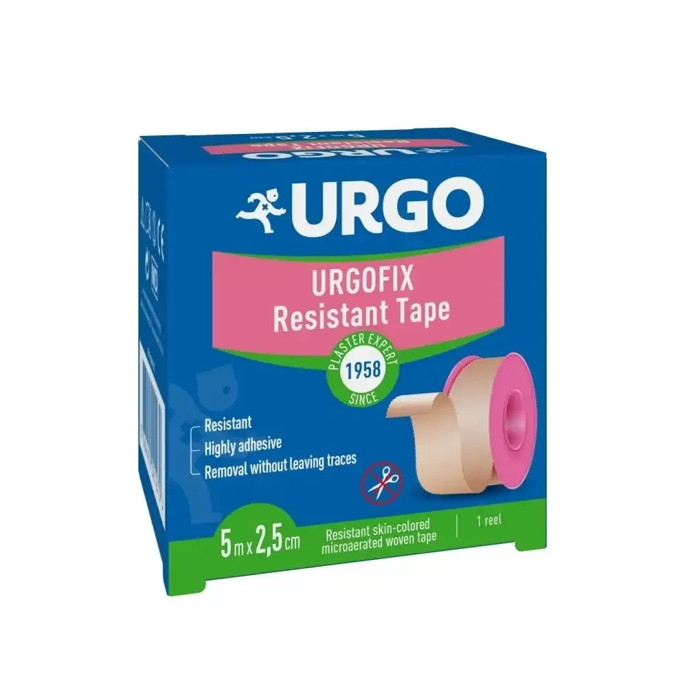 URGOFIX RULLPLAASTER 2,5CMX5M (SIIDIST,NAHAVÄRVI) - Tootepilt 