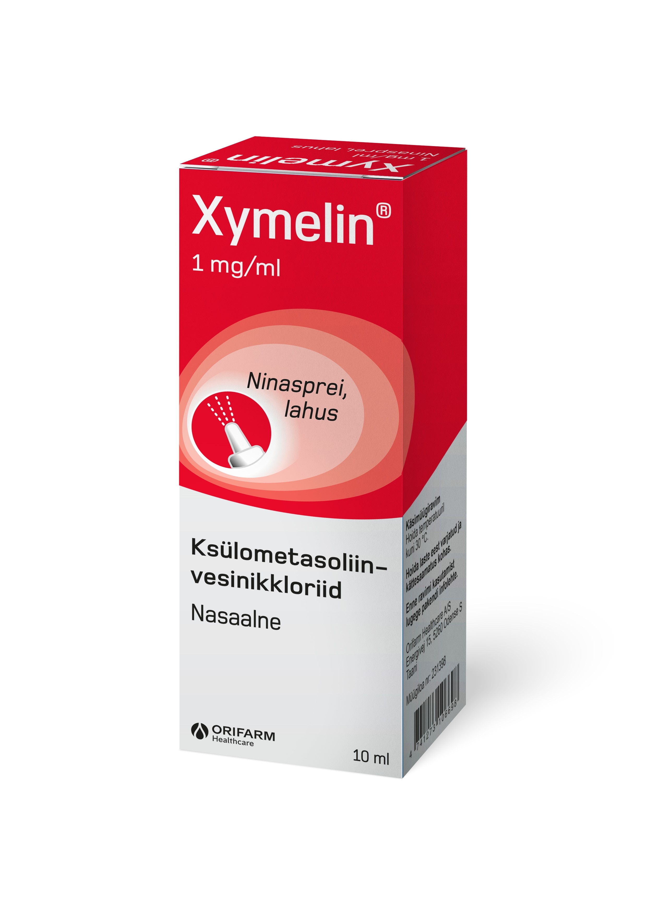 XYMELIN NINASPREI 1MG/ML 10ML - Tootepilt 