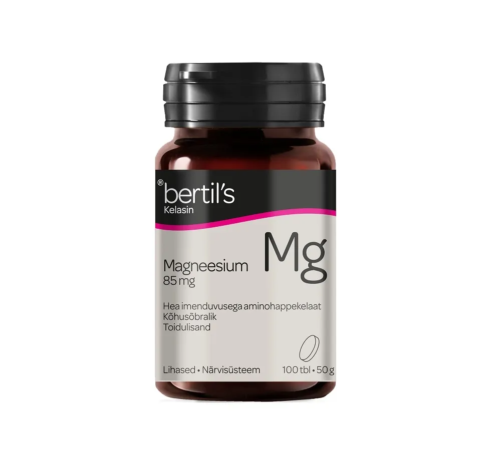 BERTILS MAGNEESIUM TBL 85MG N100 - Tootepilt 