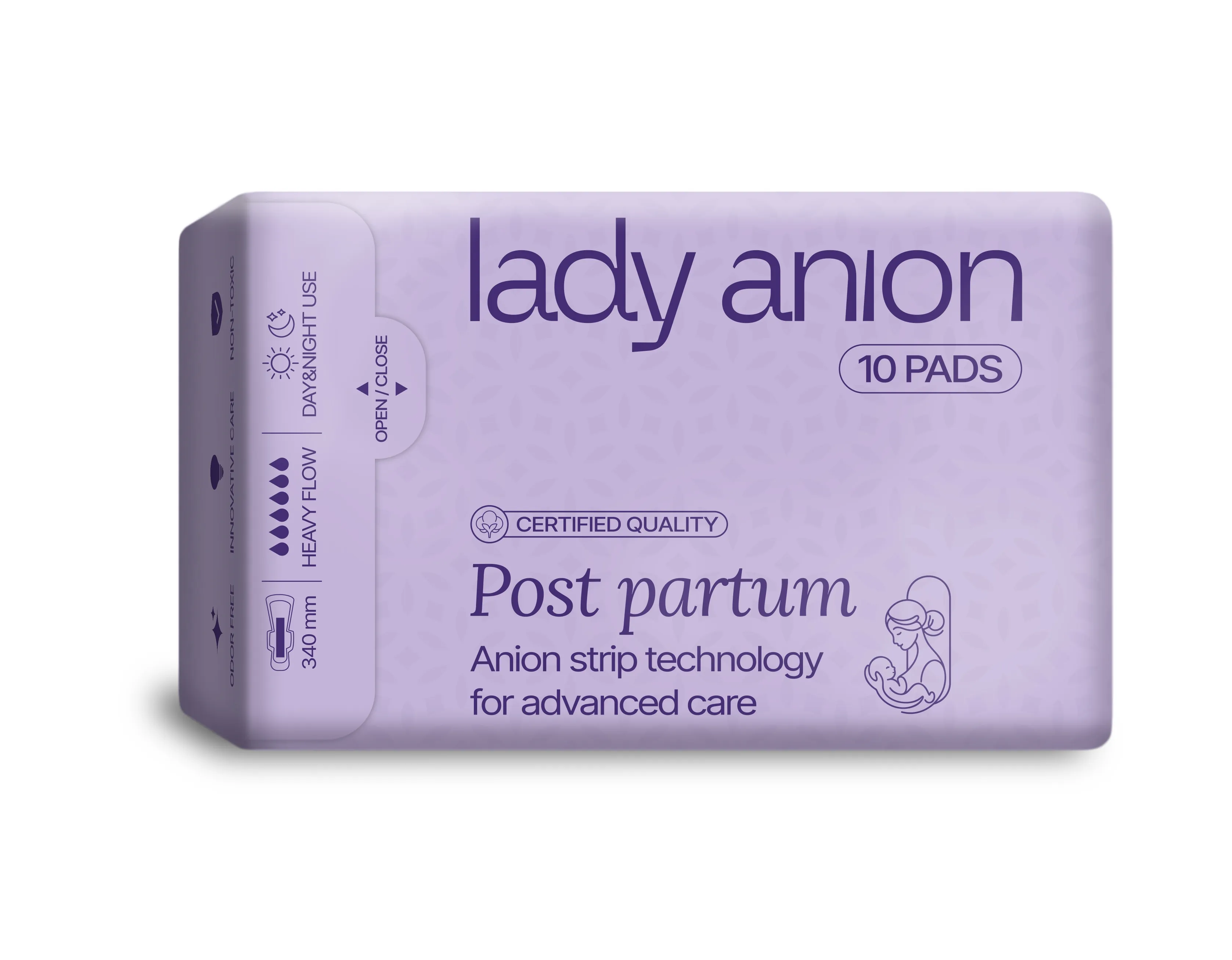 LADY ANION POST PARTUM HÜGIEENISIDEMED SÜNNITUSJÄRGSED N10 - Tootepilt 